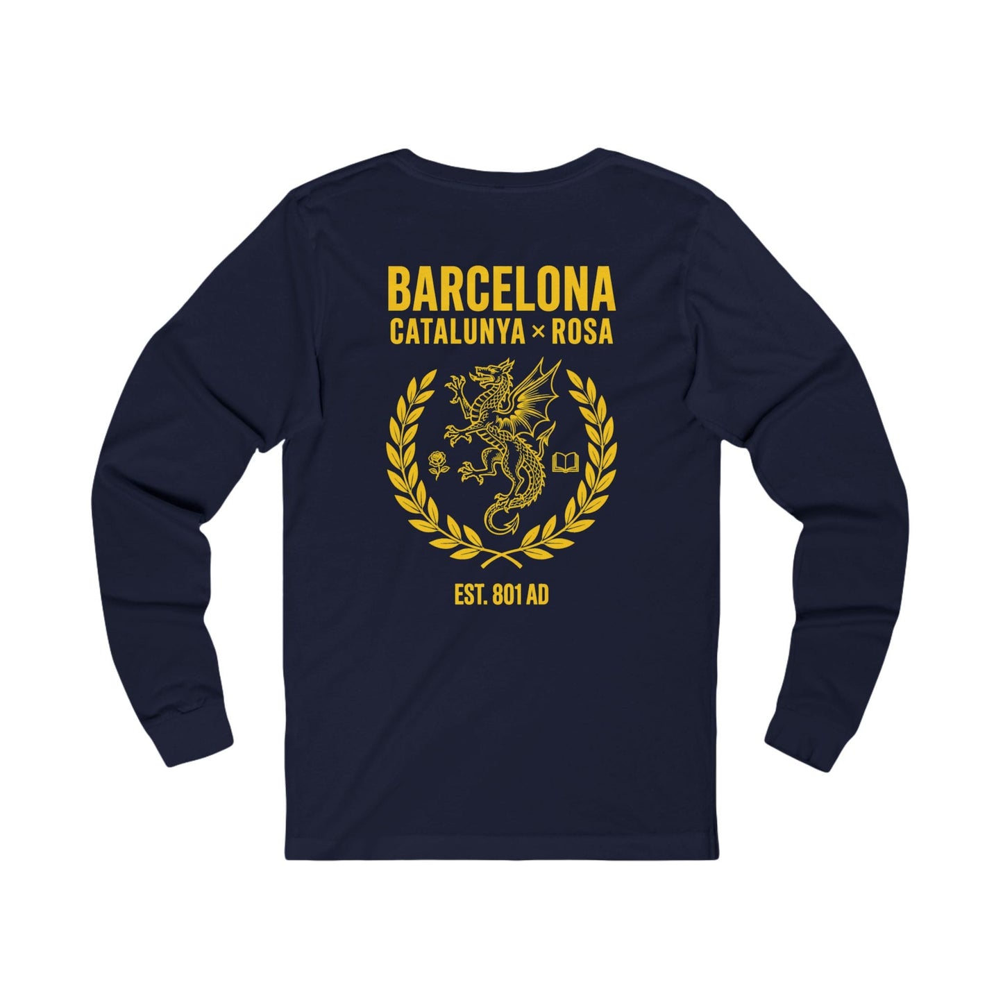 Printify Long-sleeve Euro Girl Barcelona Catalunya Rosa Long Sleeve Tee
