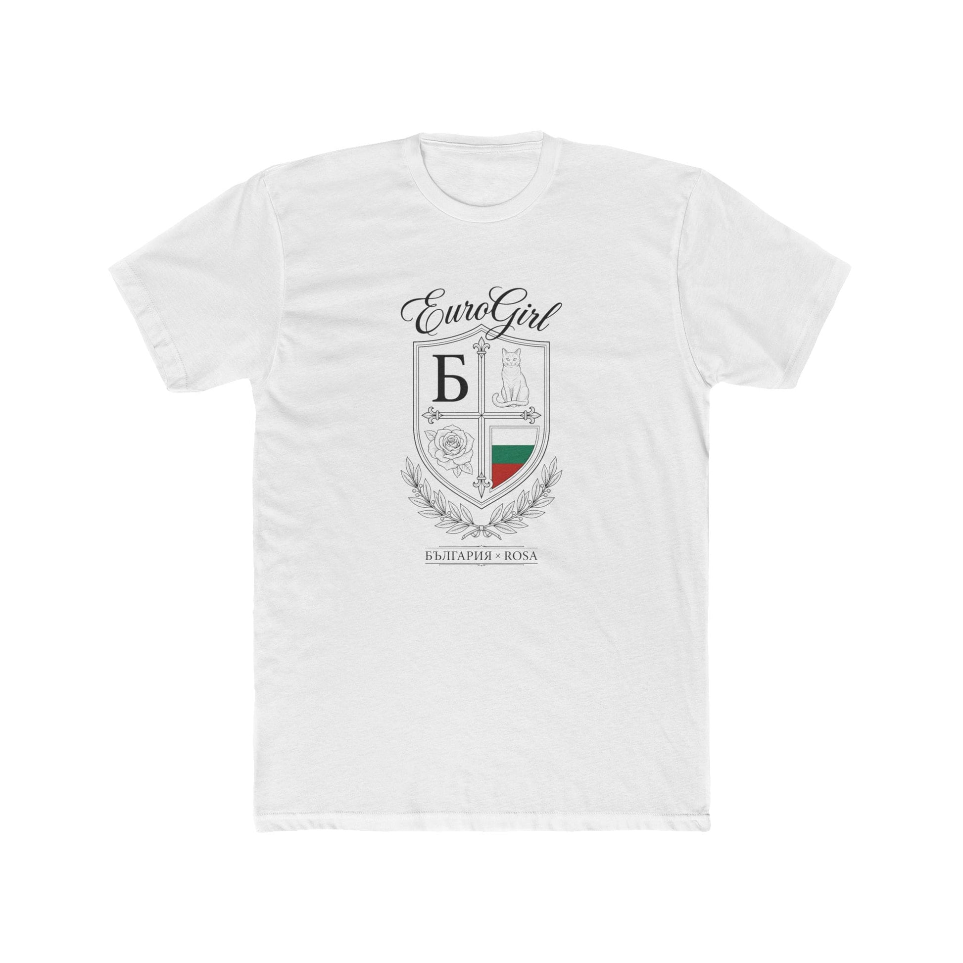 Printify T-Shirt Solid White / XS Eurogirl "Annastacia" Cat Tee Shirt