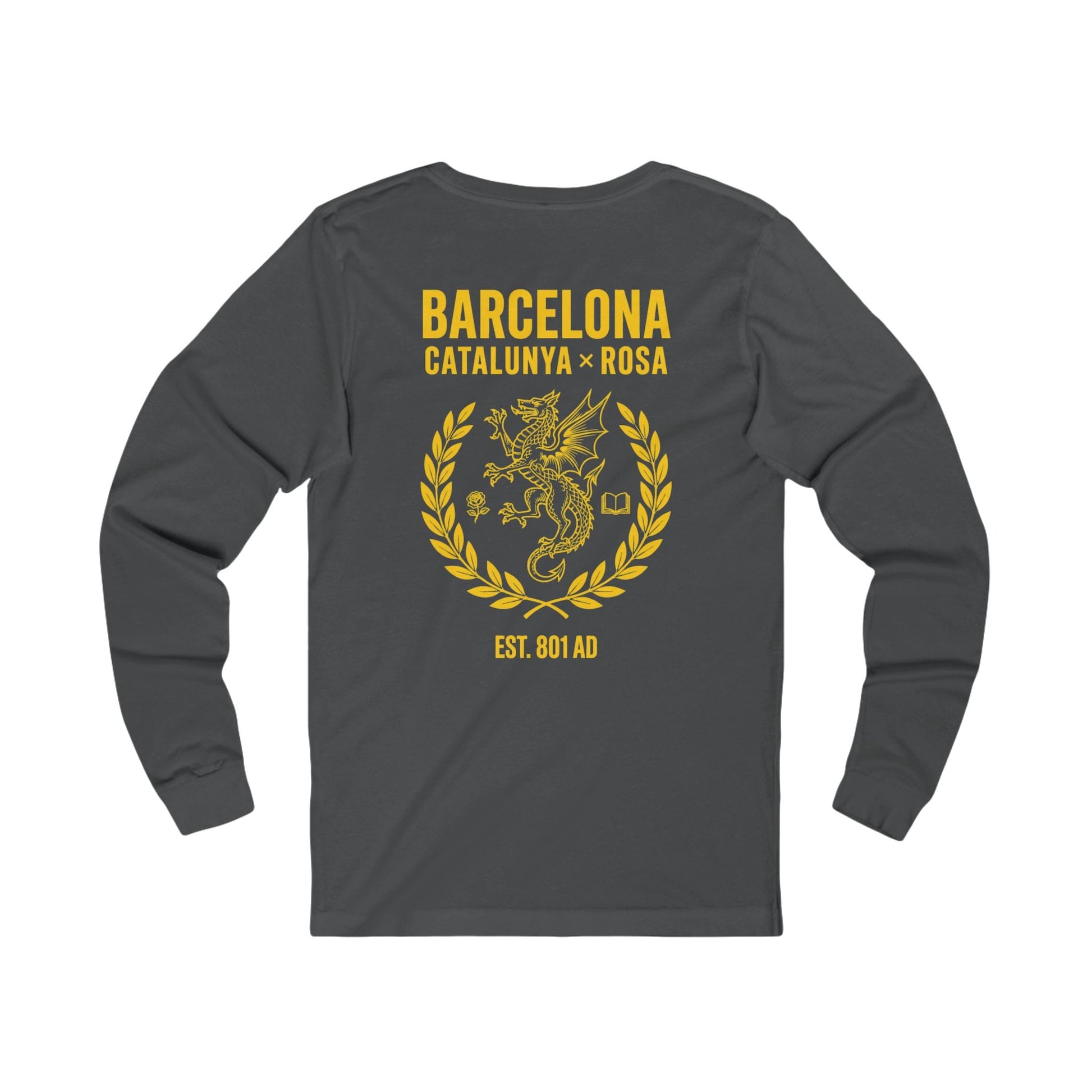 Printify Long-sleeve Euro Girl Barcelona Catalunya Rosa Long Sleeve Tee