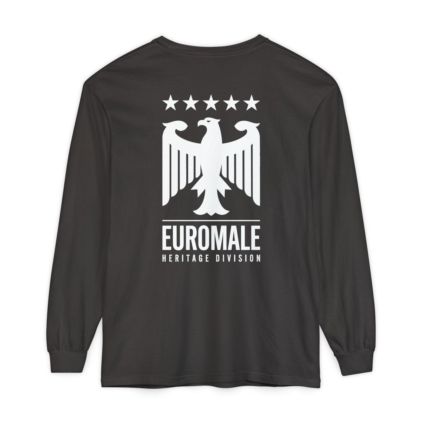 Printify Long-sleeve Graphite / S Euro Male Heritage Division Long Sleeve Tee