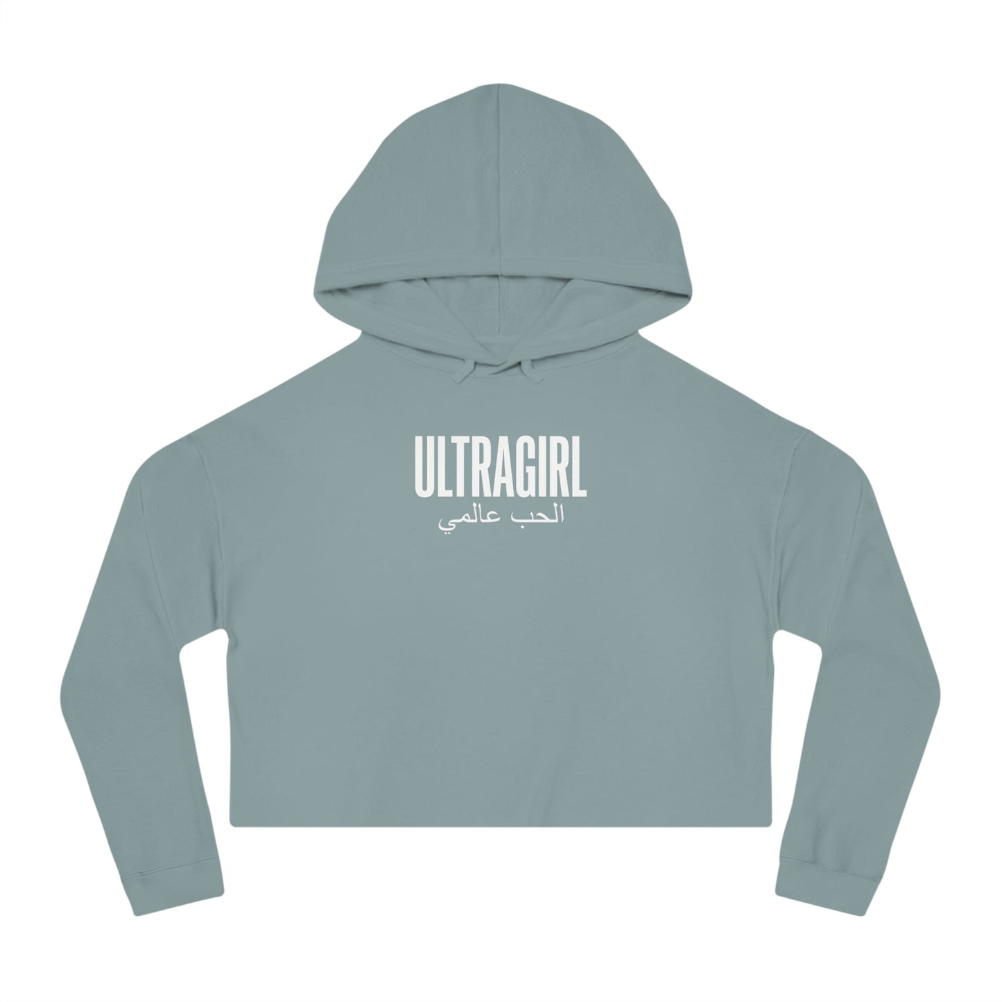 Printify Hoodie Sage / XS Ultra girl Cropped Hoodie International Love