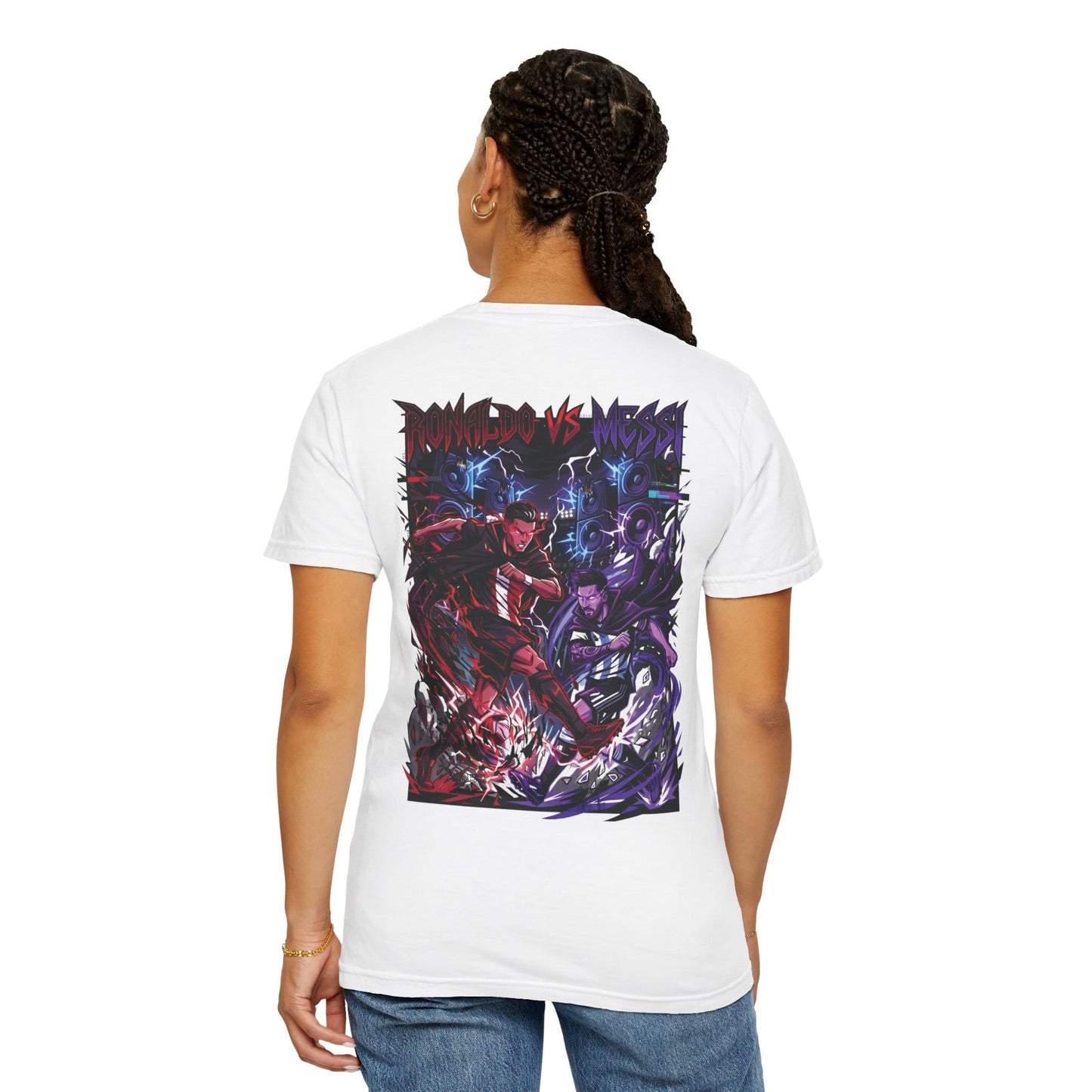 Printify T-Shirt Ronaldo vs Messi Anime T-Shirt — GOAT Football Rivalry