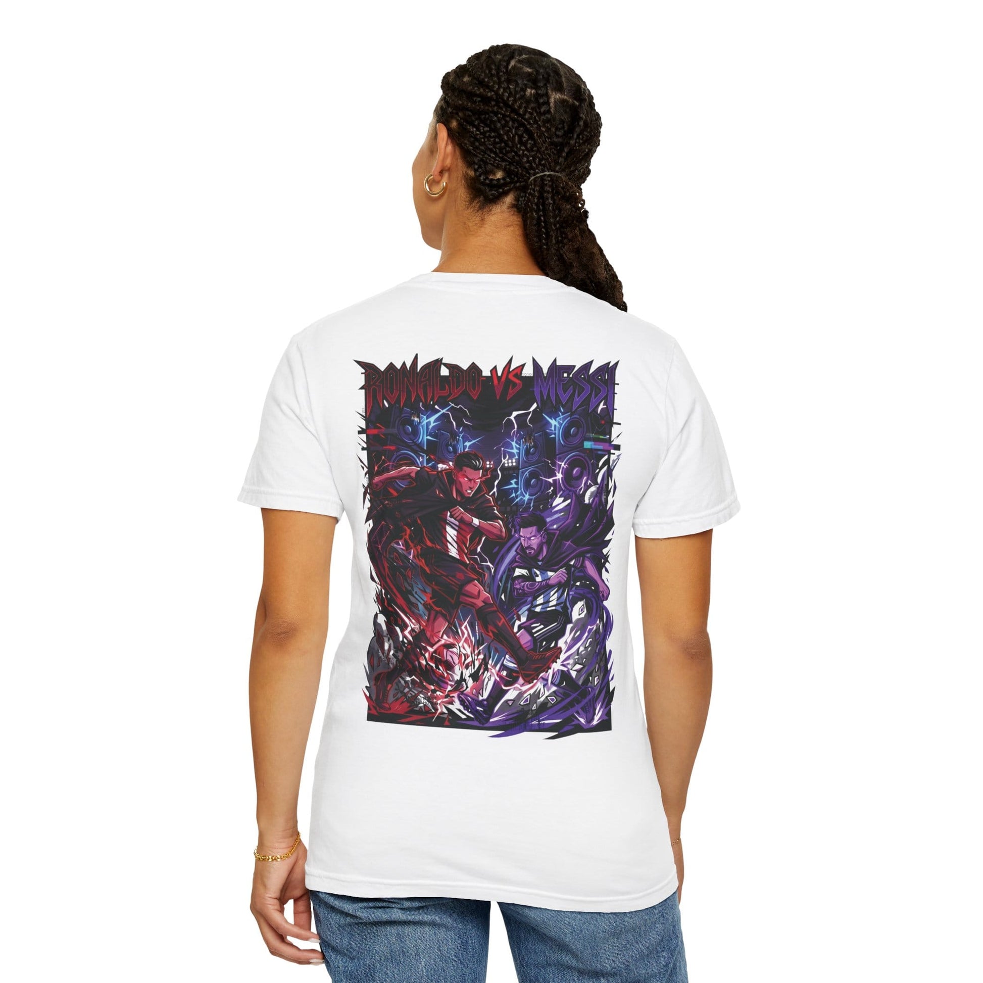 Printify T-Shirt Ronaldo vs Messi Anime T-Shirt — GOAT Football Rivalry
