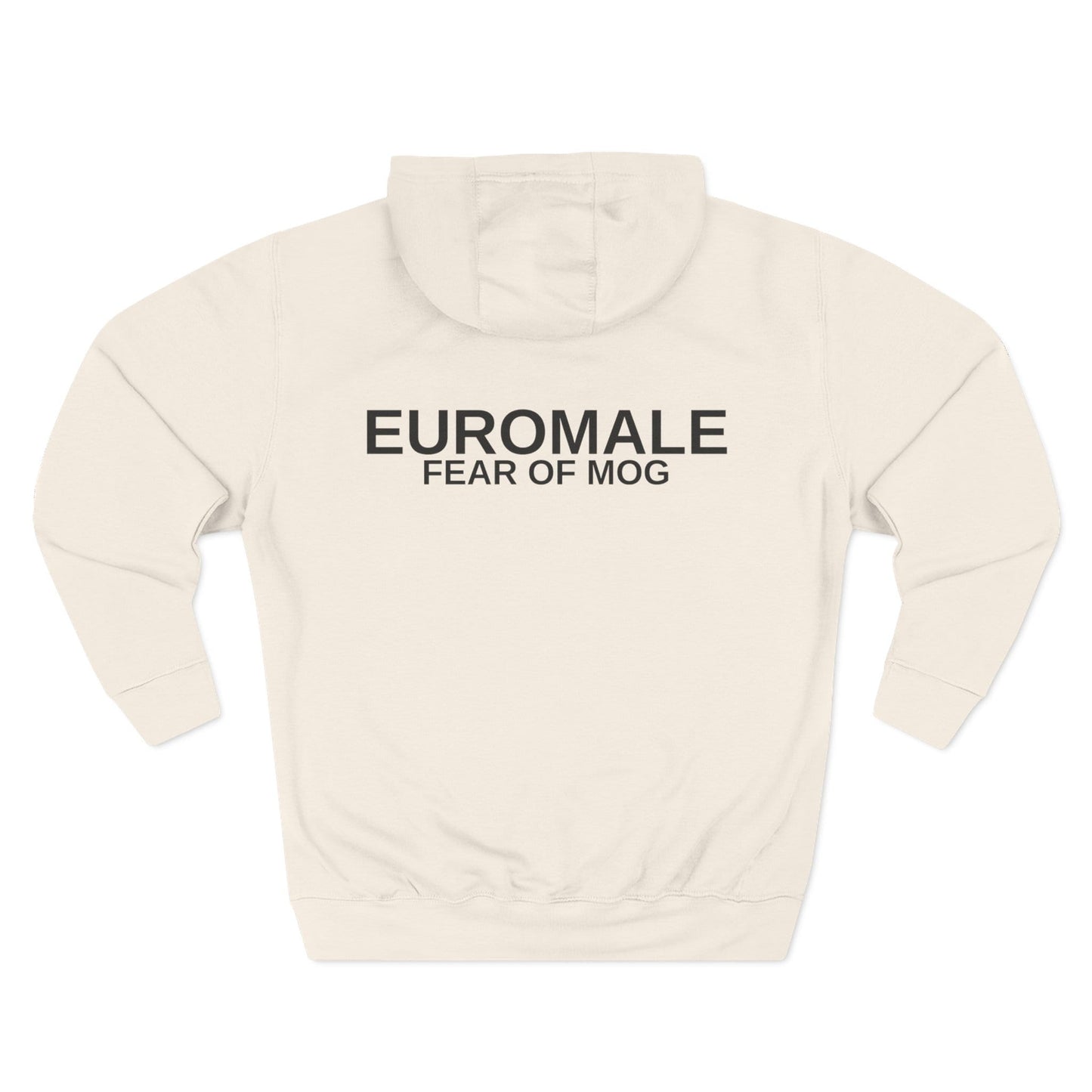 Printify Hoodie Euromale 'Fear of Mog' Hoodie – Minimal Graphic Fleece Pullover