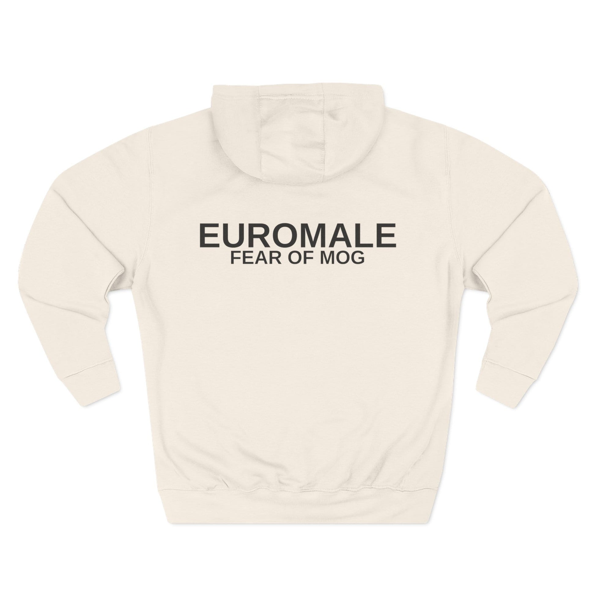 Printify Hoodie Euromale 'Fear of Mog' Hoodie – Minimal Graphic Fleece Pullover