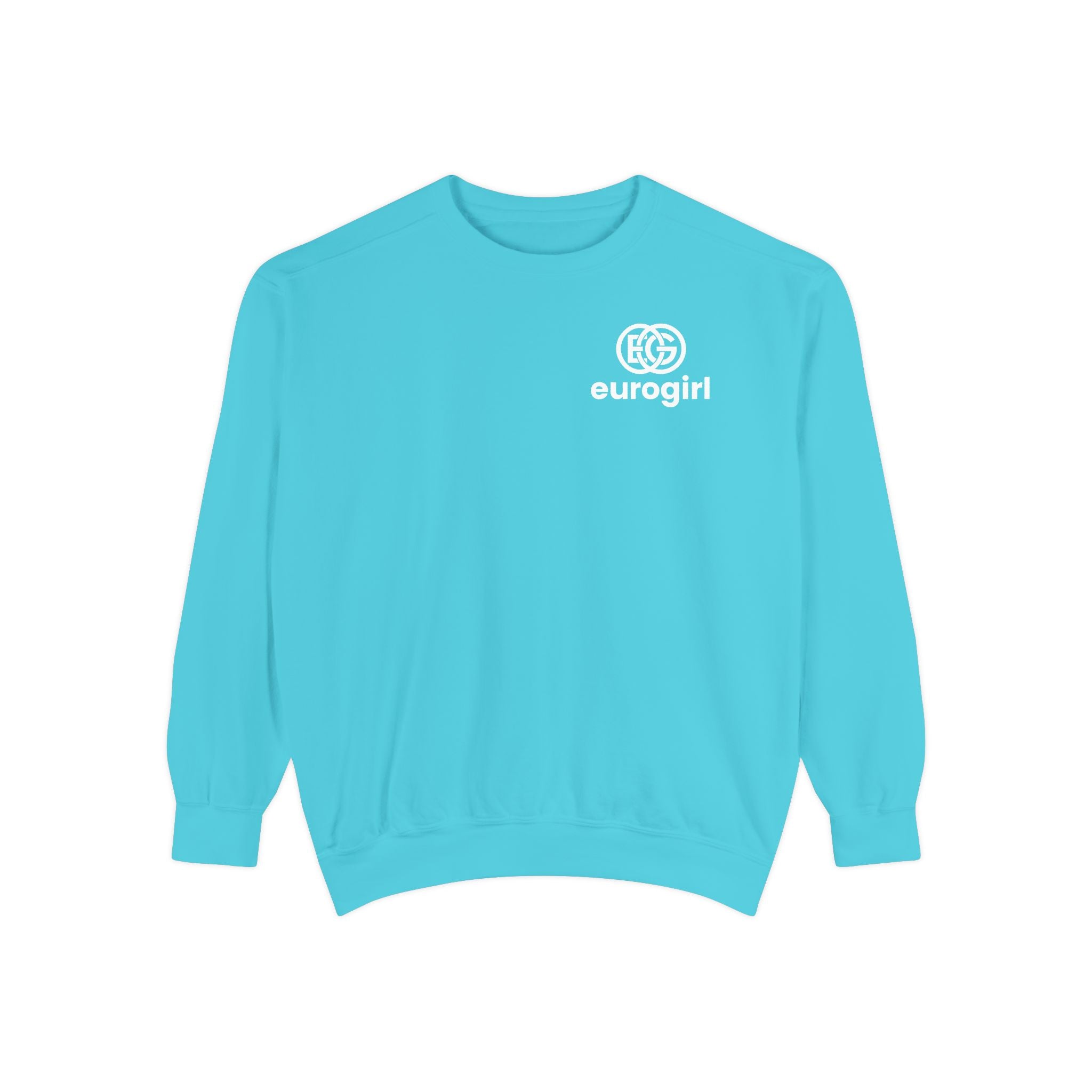 Eurogirl OG  Logo Sweatshirt — Garment-Dyed Coral Crewneck
