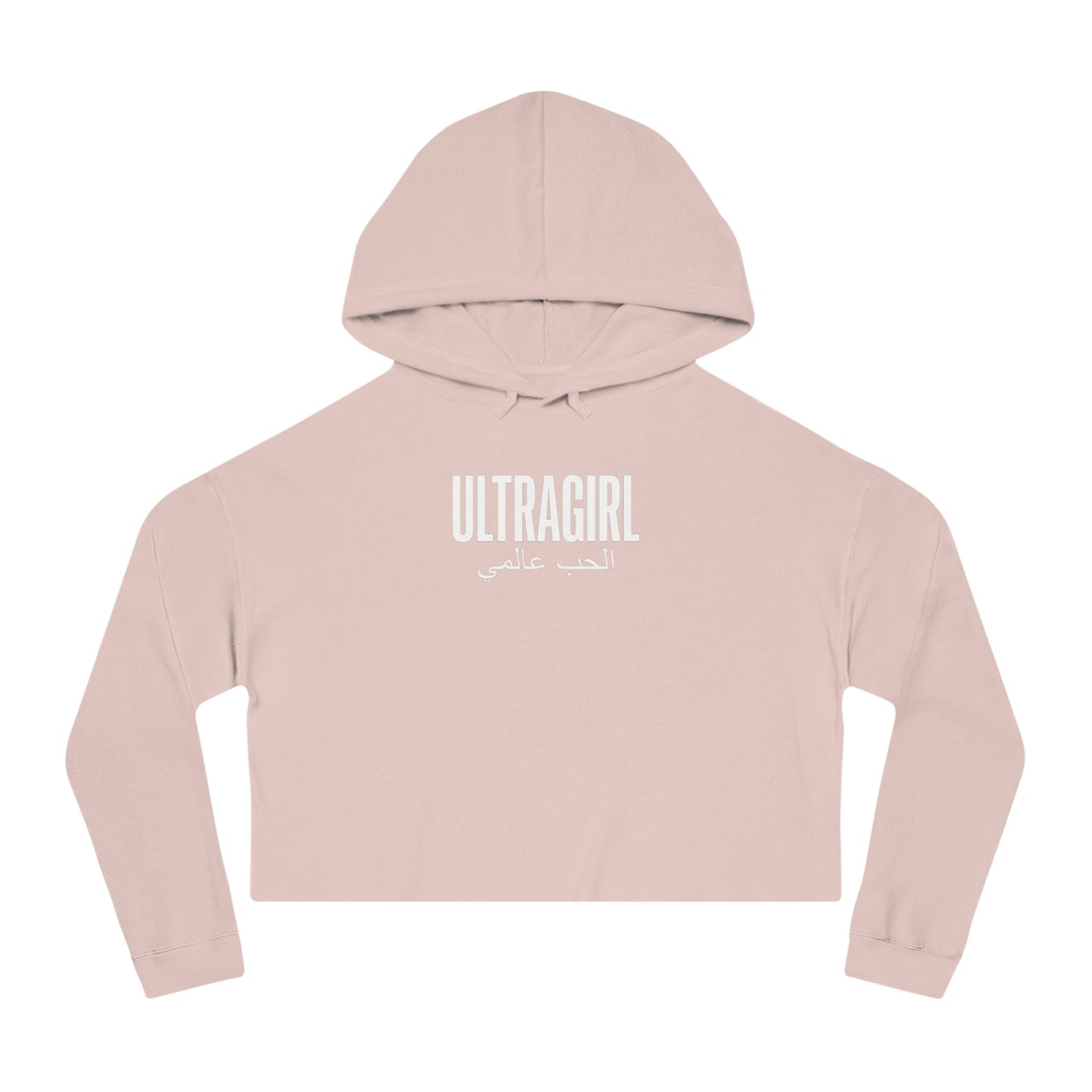 Printify Hoodie Ultra girl Cropped Hoodie International Love