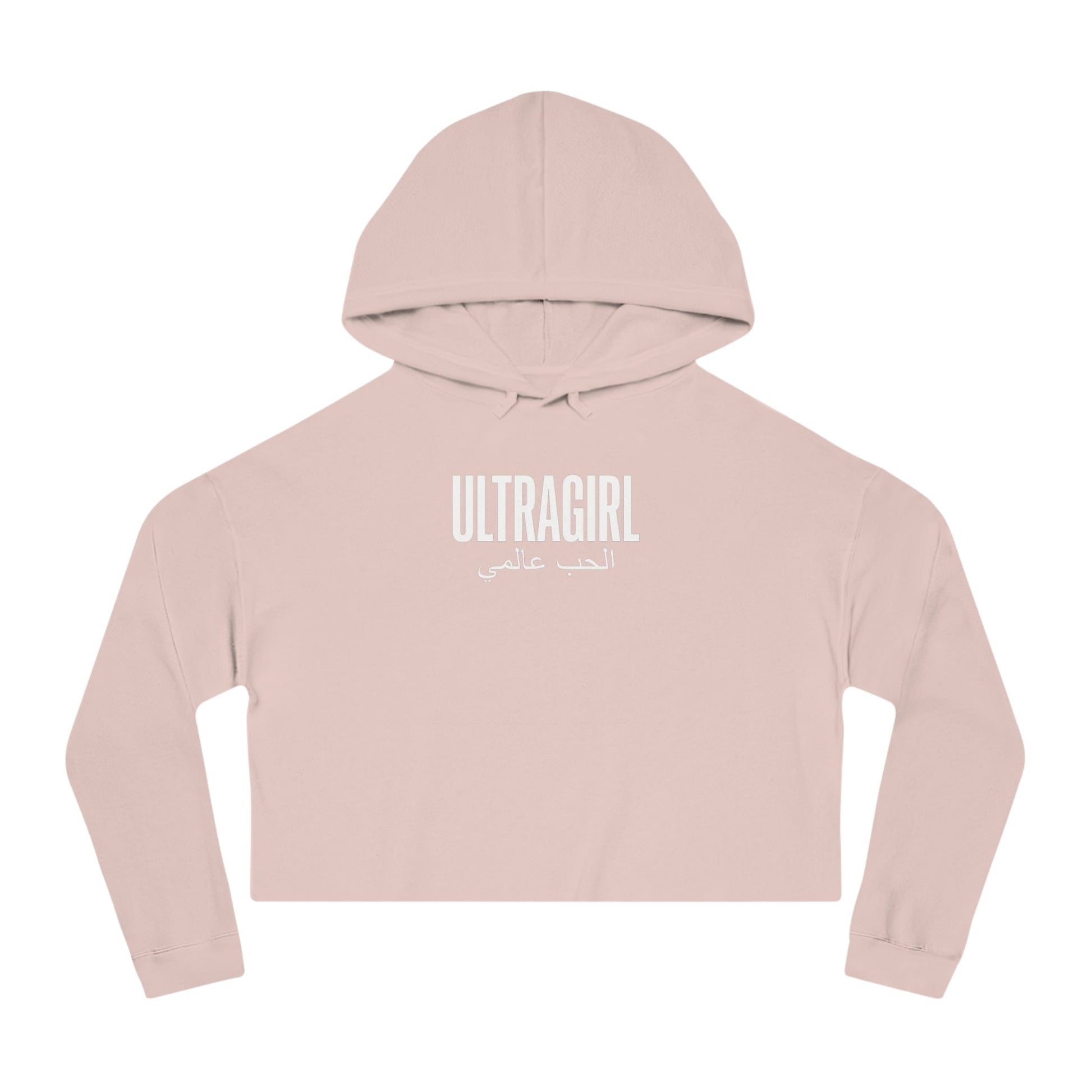 Printify Hoodie Ultra girl Cropped Hoodie International Love