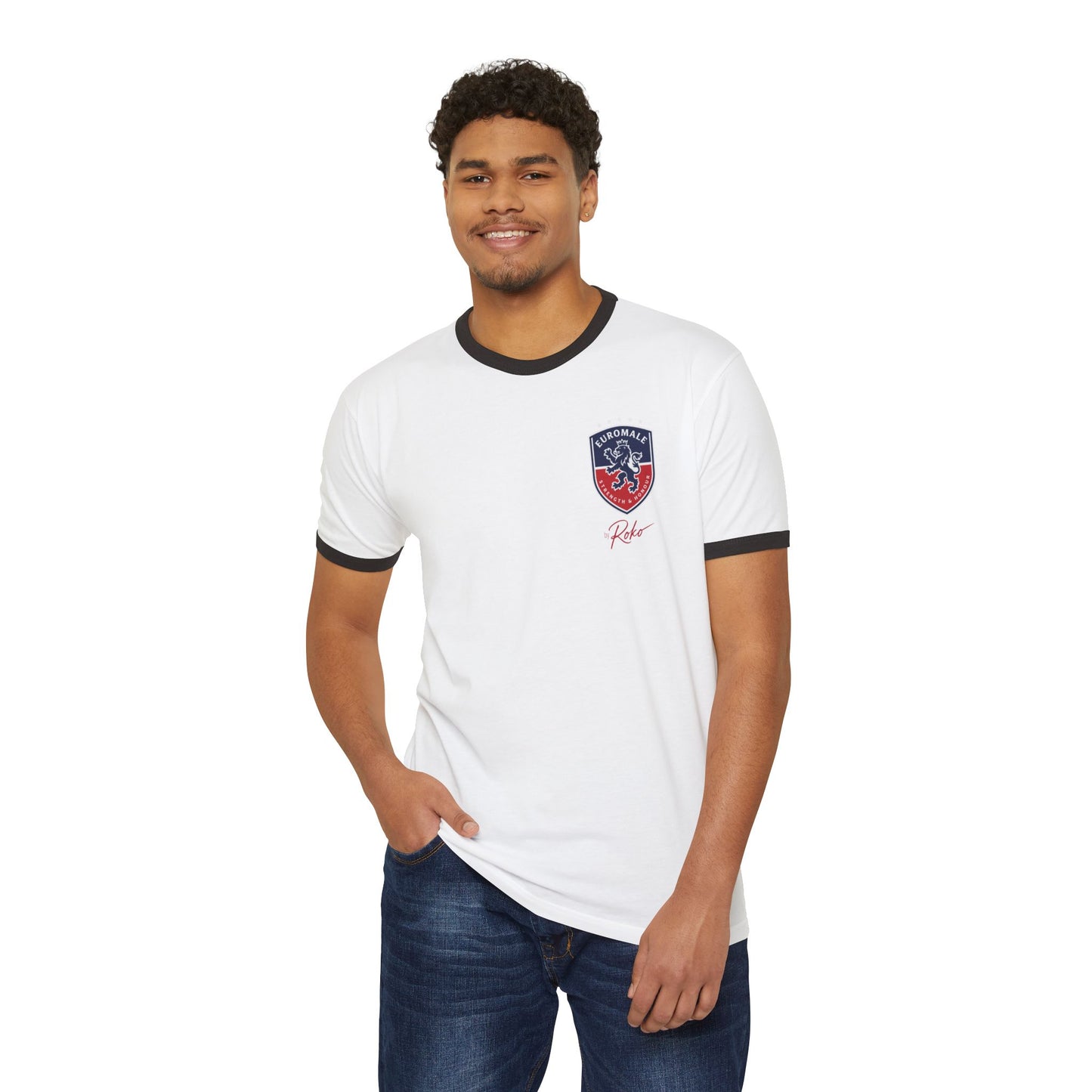 Printify T-Shirt Euro Male England Ringer Tee