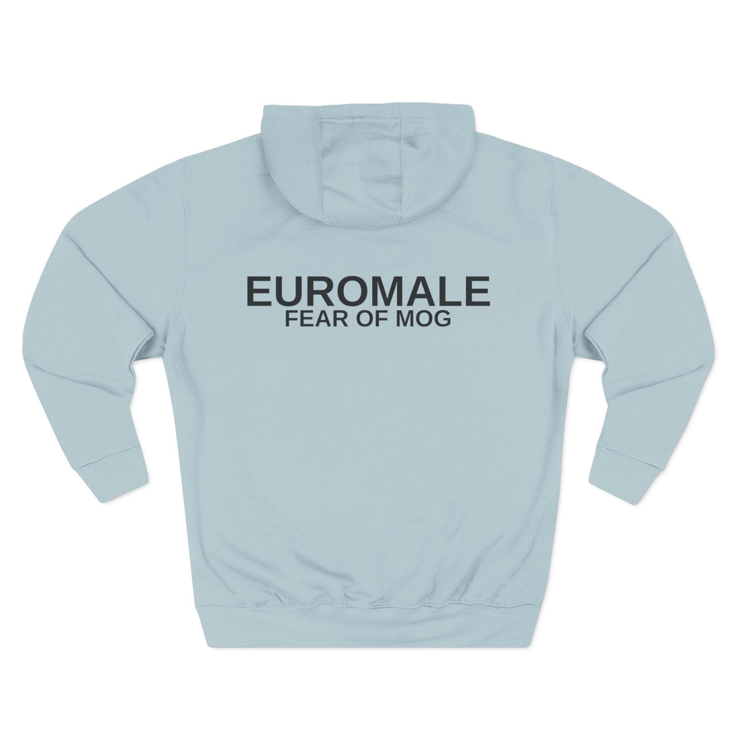 Printify Hoodie XS / Blue Mist Euromale 'Fear of Mog' Hoodie – Minimal Graphic Fleece Pullover