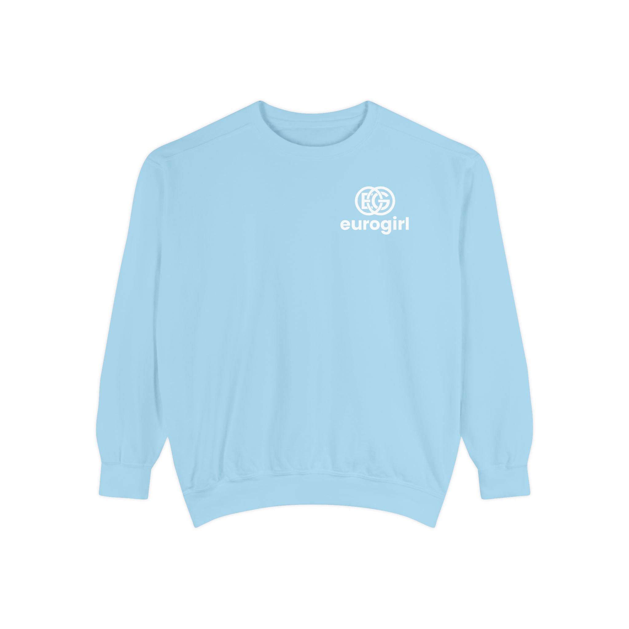 Eurogirl OG  Logo Sweatshirt — Garment-Dyed Coral Crewneck