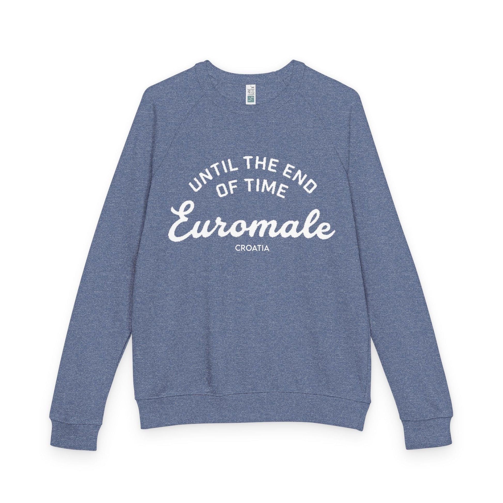 Printify Sweatshirt Euro male "Until the End of Time" Men's Raglan