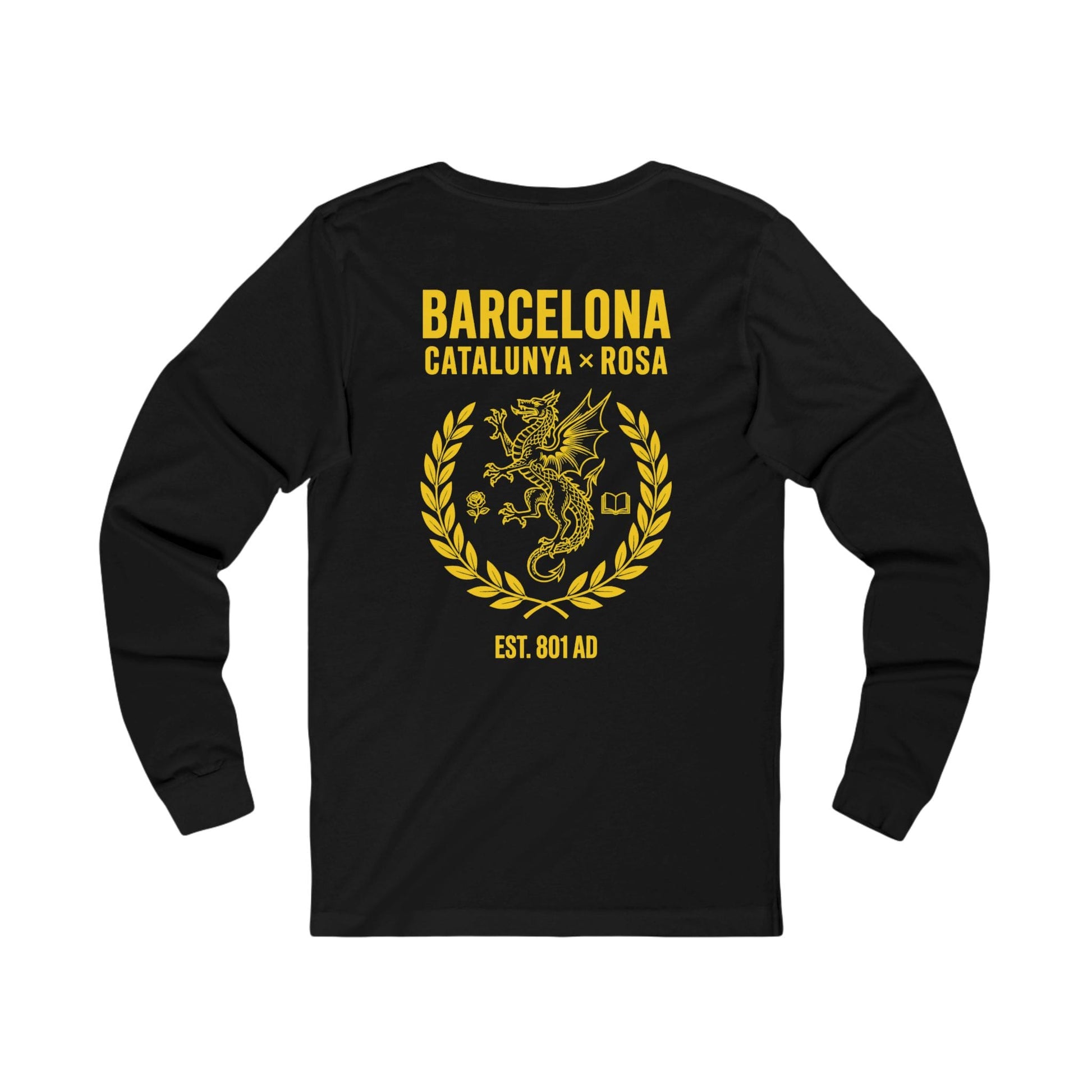 Printify Long-sleeve Euro Girl Barcelona Catalunya Rosa Long Sleeve Tee