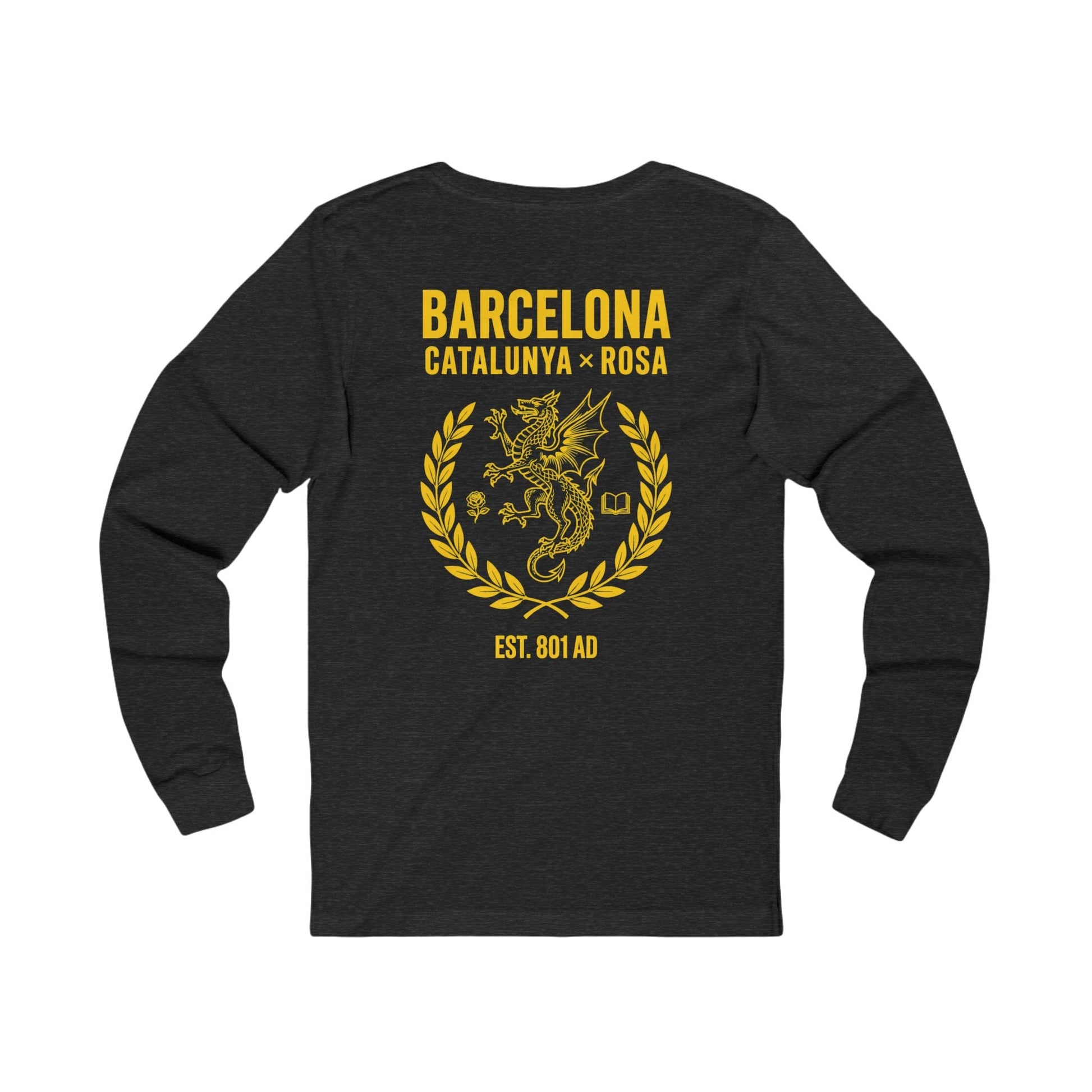 Printify Long-sleeve Euro Girl Barcelona Catalunya Rosa Long Sleeve Tee