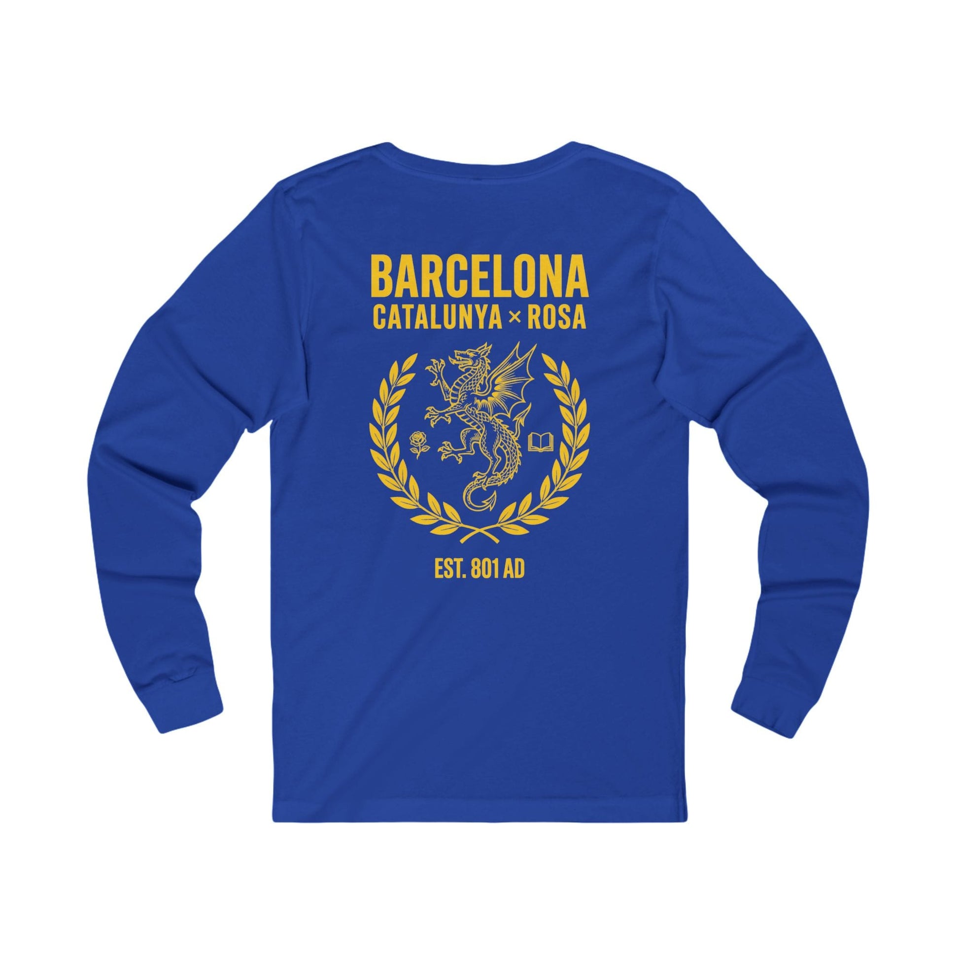 Printify Long-sleeve Euro Girl Barcelona Catalunya Rosa Long Sleeve Tee