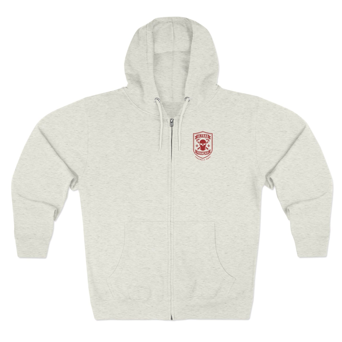 Printify Hoodie S / Oatmeal Heather La France Ne Recule Jamais Zip Hoodie