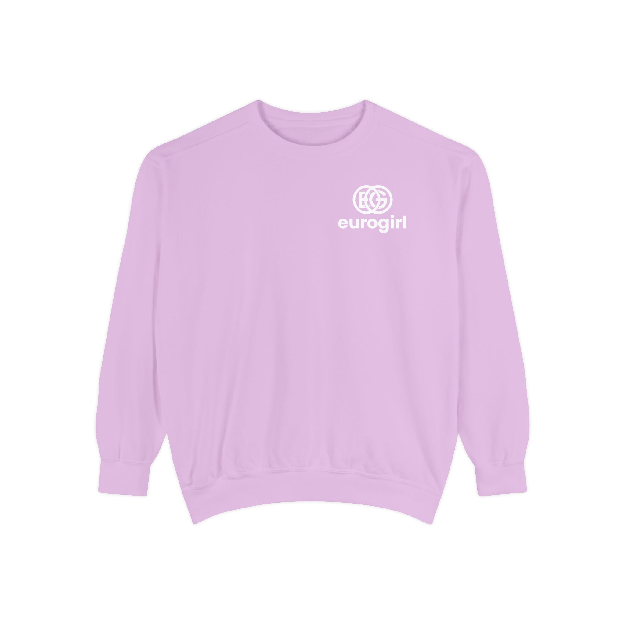 Eurogirl OG  Logo Sweatshirt — Garment-Dyed Coral Crewneck