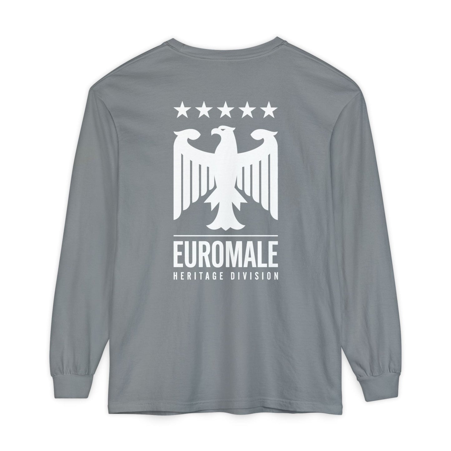 Printify Long-sleeve Granite / S Euro Male Heritage Division Long Sleeve Tee