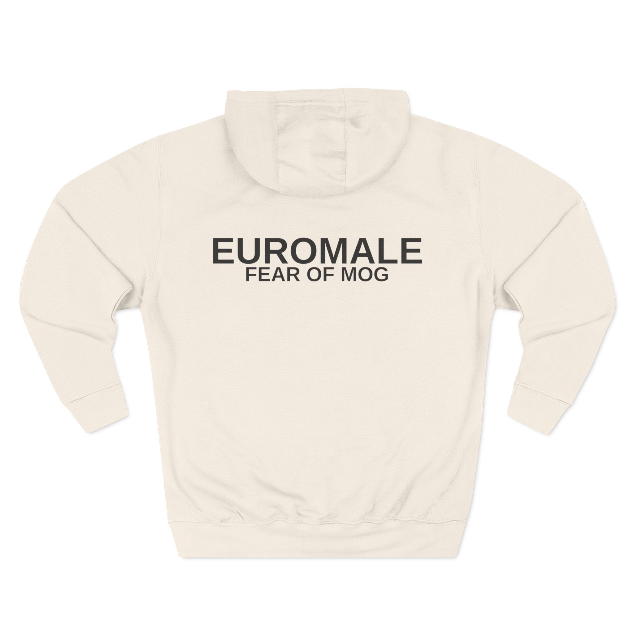 Euromale 'Fear of Mog' Hoodie – Minimal Graphic Fleece Pullover