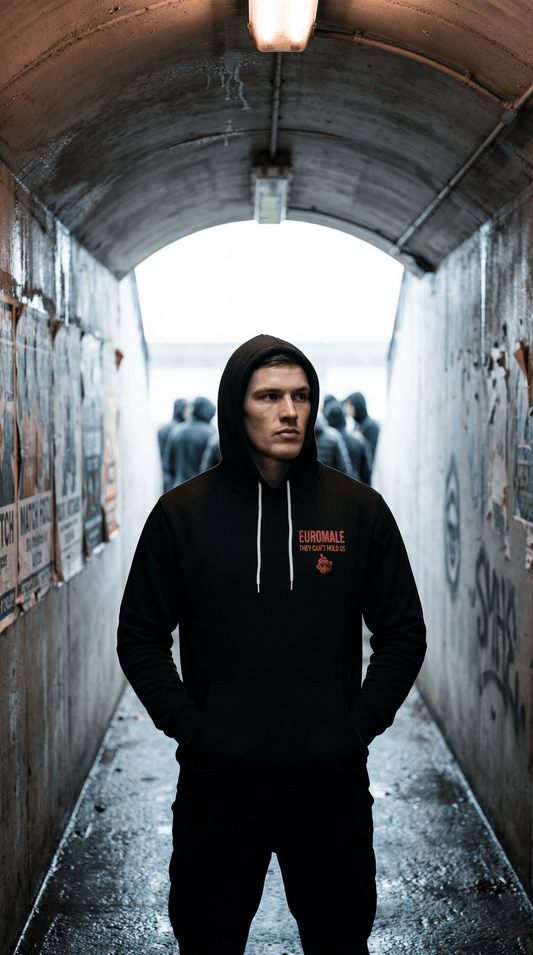 Printify Hoodie Black / XS Euro Male They Can't Stop Us Terrace Pullover