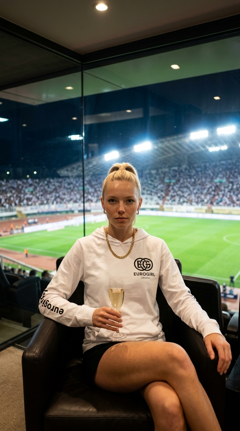 Euro girl Lux EG crest hooded Long Sleeve with hood