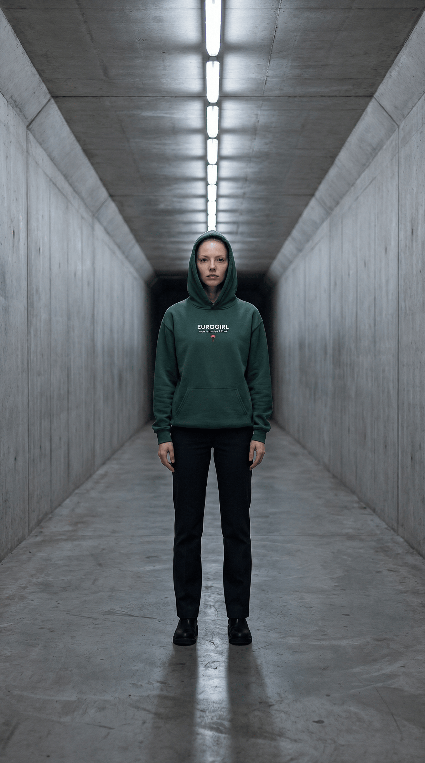 Printify Hoodie Euro Girl Essential Pullover