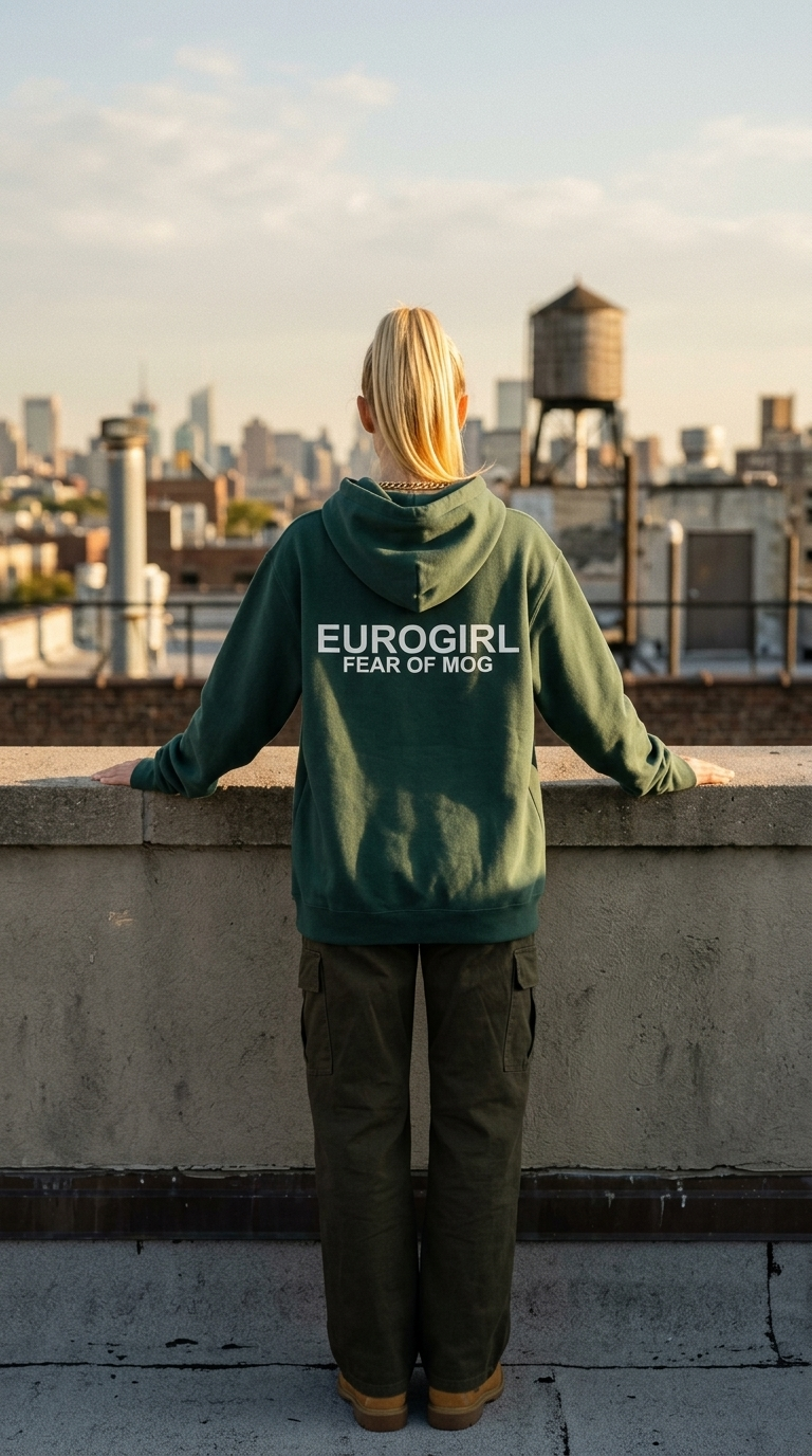 Printify Hoodie Euro Girl Essential Pullover