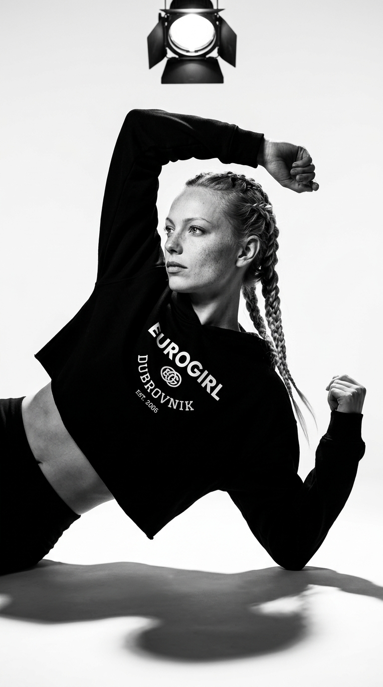 Euro girl - EG Cropped Hoodie