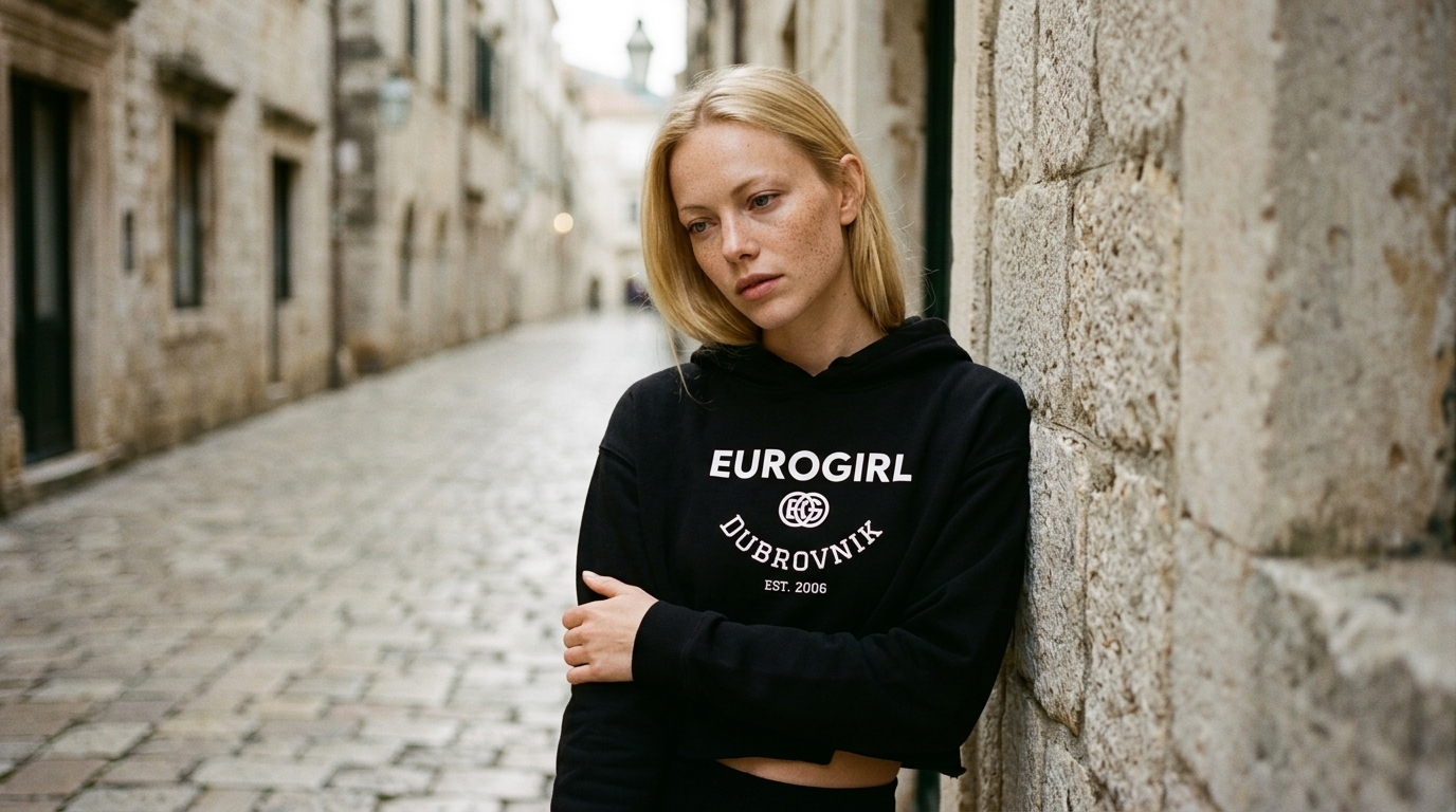 Euro girl - EG Cropped Hoodie