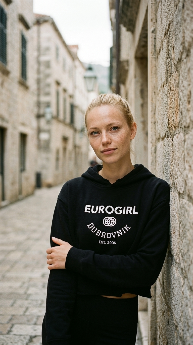 Euro girl - EG Cropped Hoodie