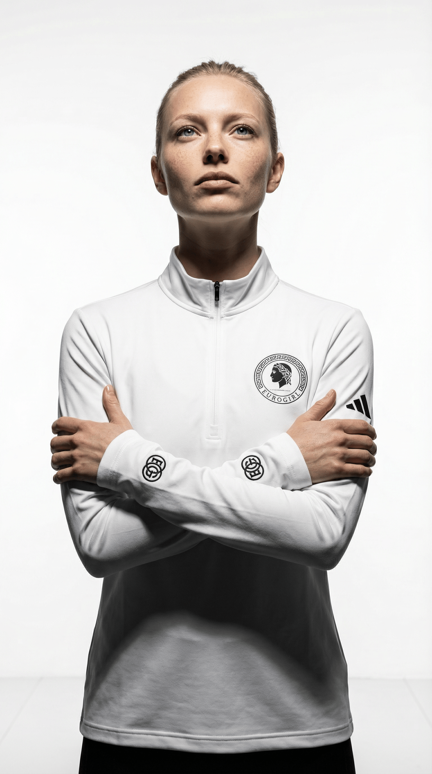 Printify Sweatshirt EuroGirl WhiteHot Spring 2026 Addidas Tech Jacket