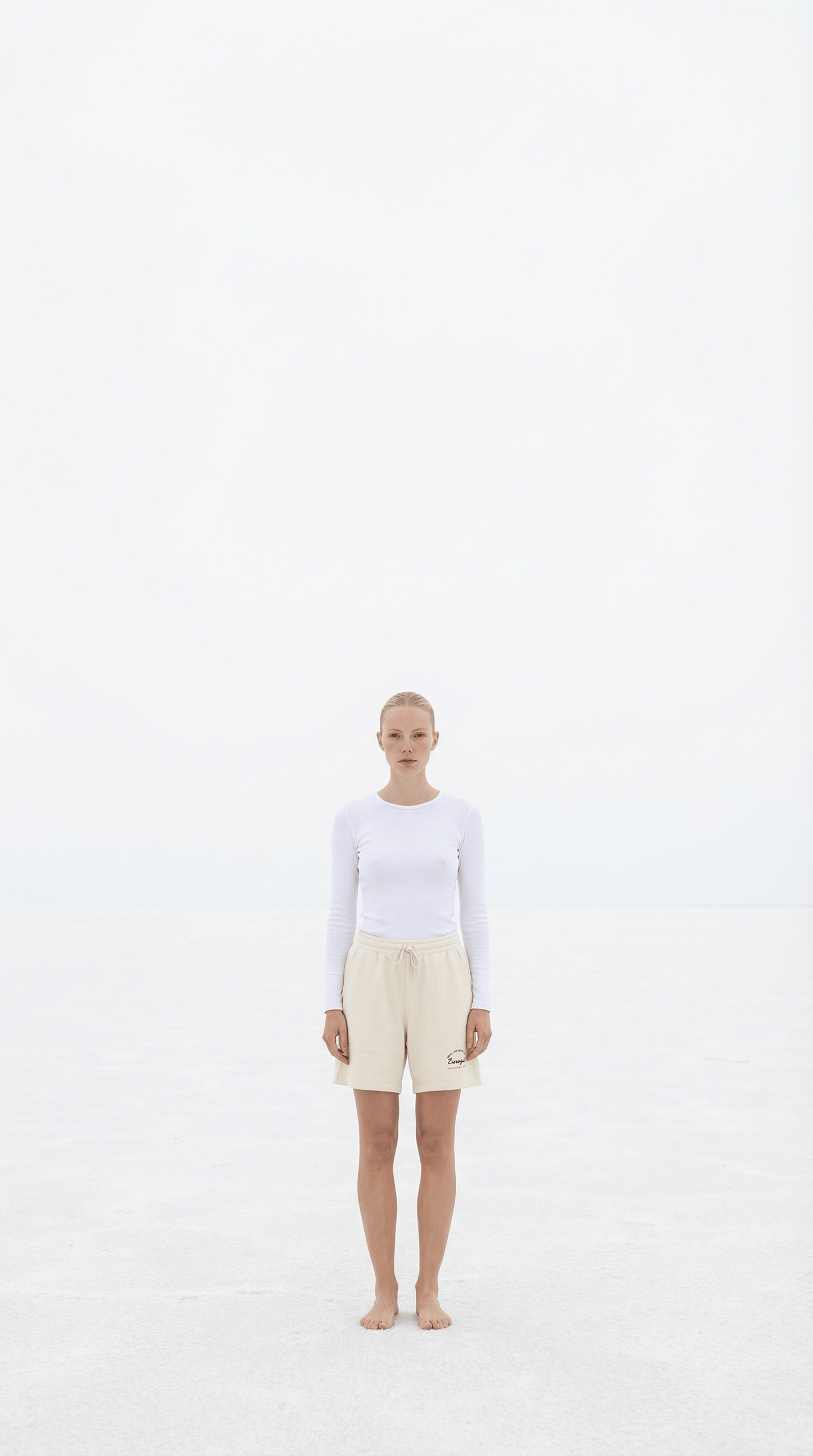 Printify Trousers EuroGirl Until the end of time - Cream short