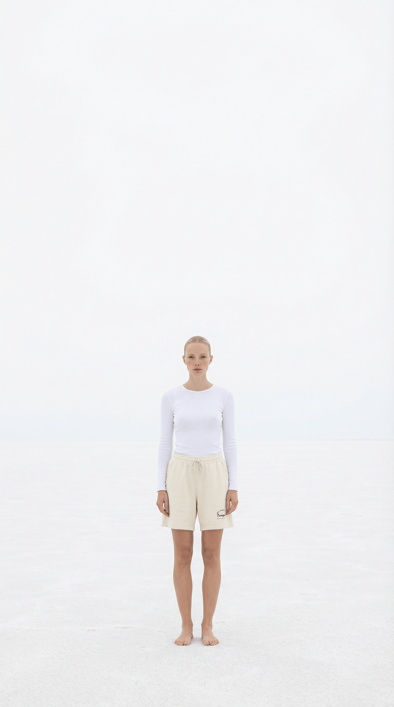 Printify Trousers EuroGirl Until the end of time - Cream short