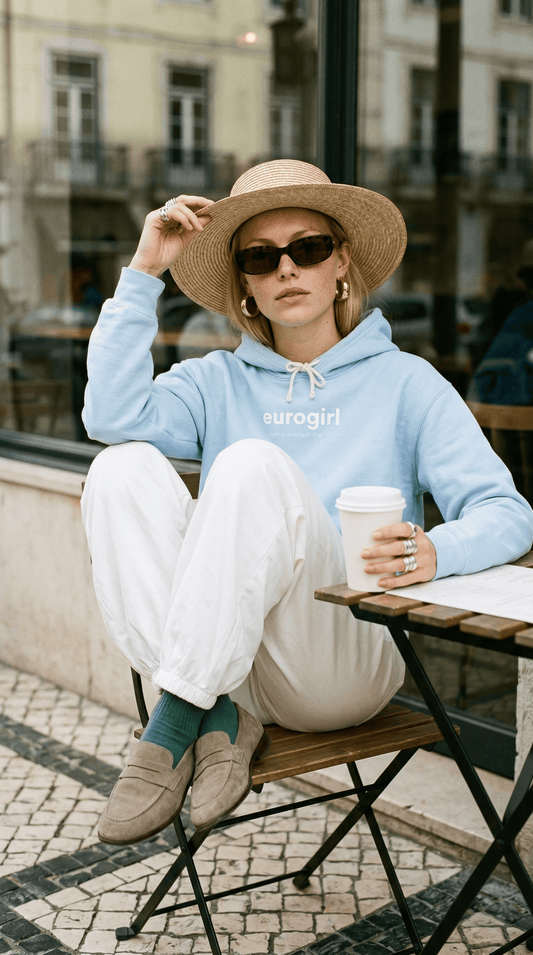 Printify Hoodie S / Hydrangea EuroGirl Baby Blue Pullover
