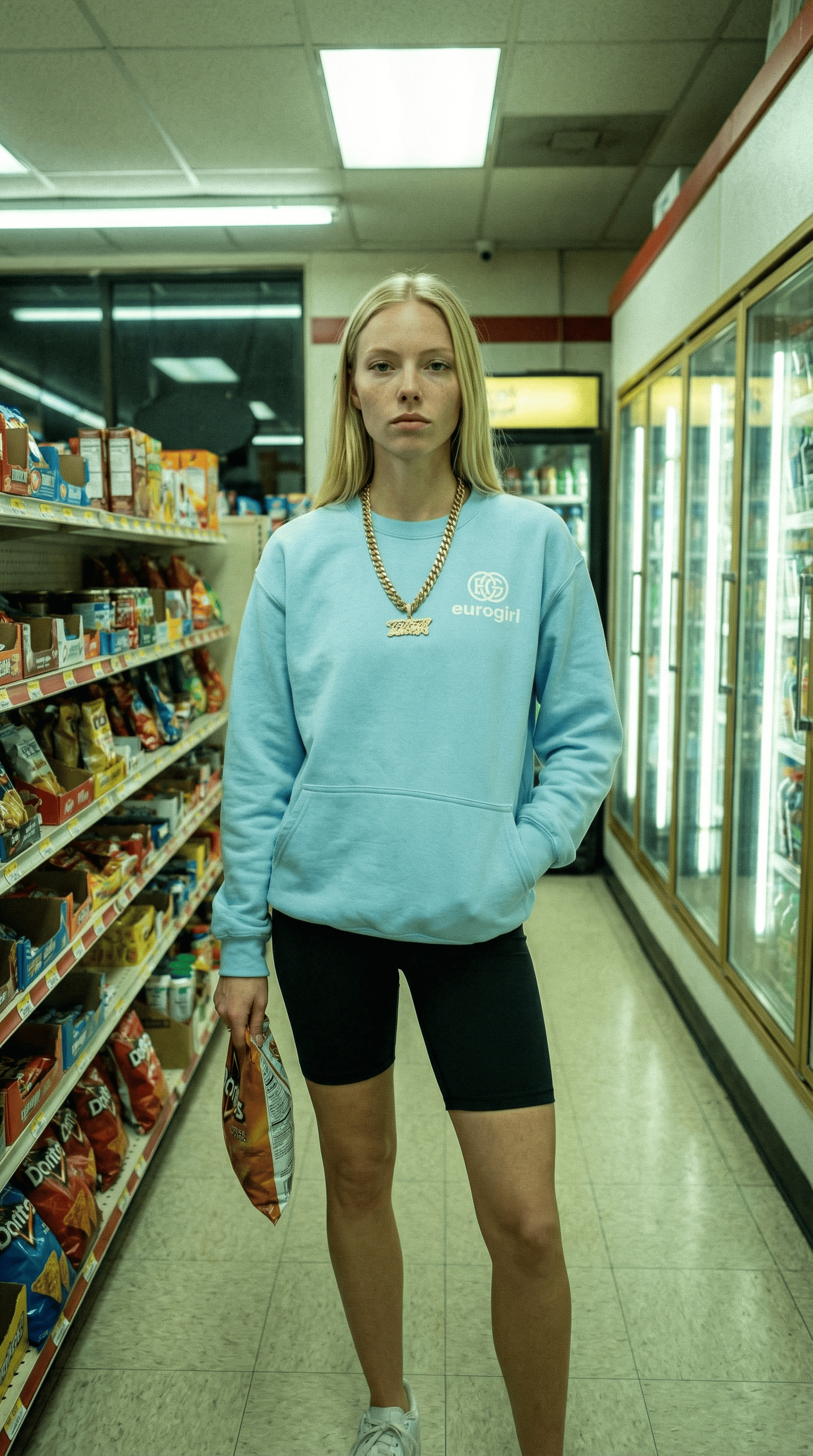 Printify Sweatshirt EuroGirl Coral Crew