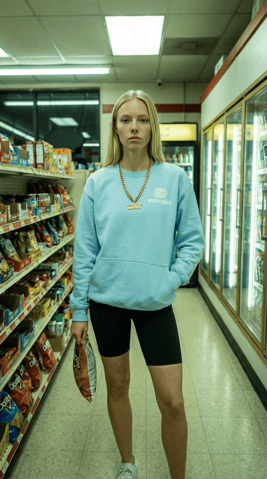 Printify Sweatshirt EuroGirl Coral Crew