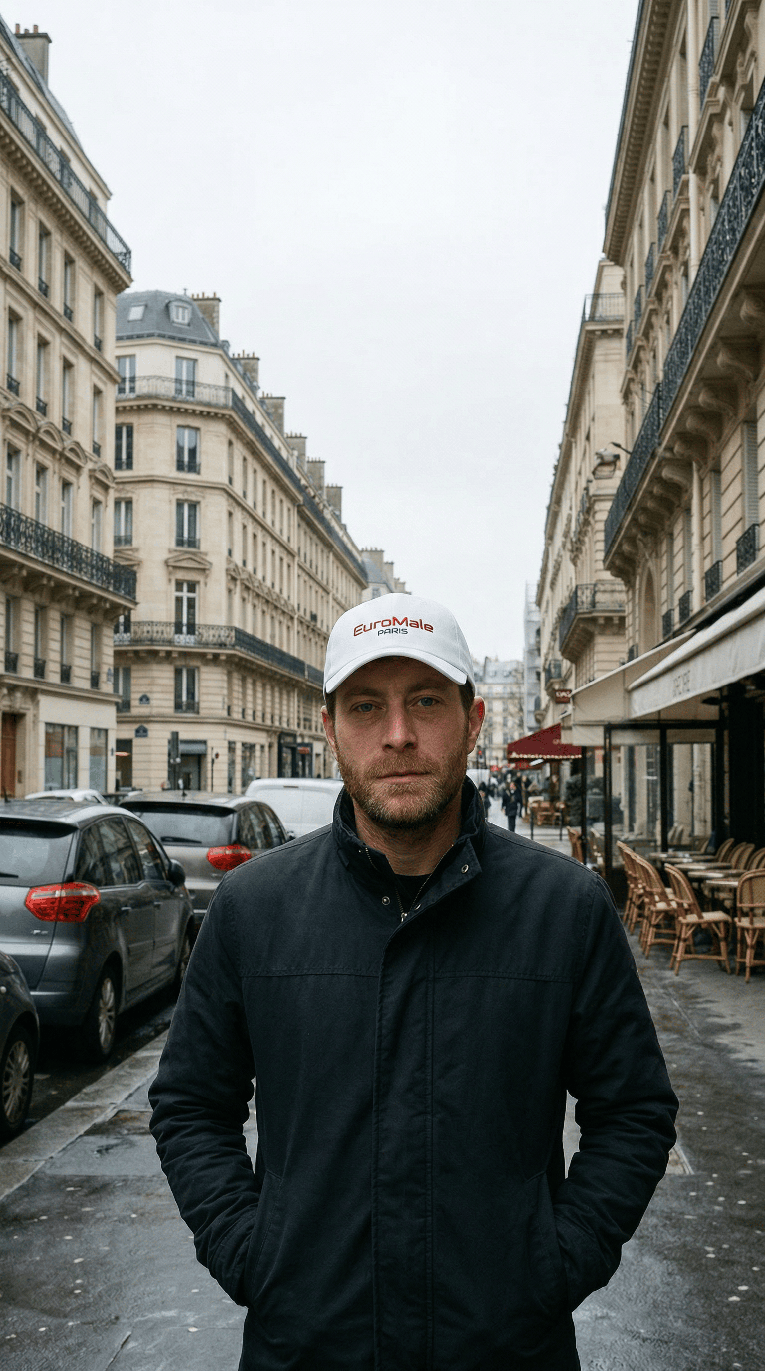 Printify Hats White / One size EuroMale Paris Dad Cap