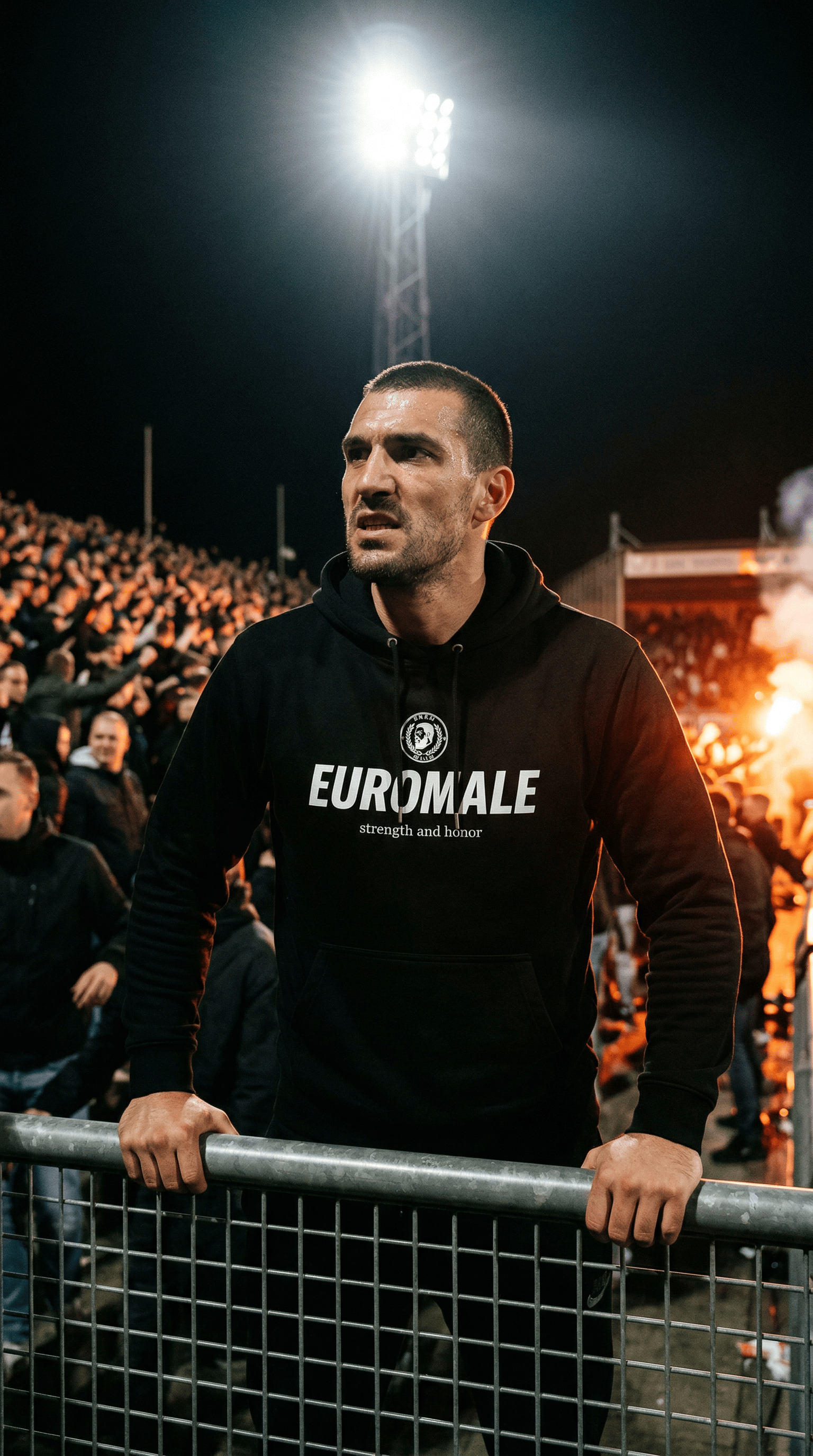 Printify Hoodie S / Black EuroMale Stadium Hoodie