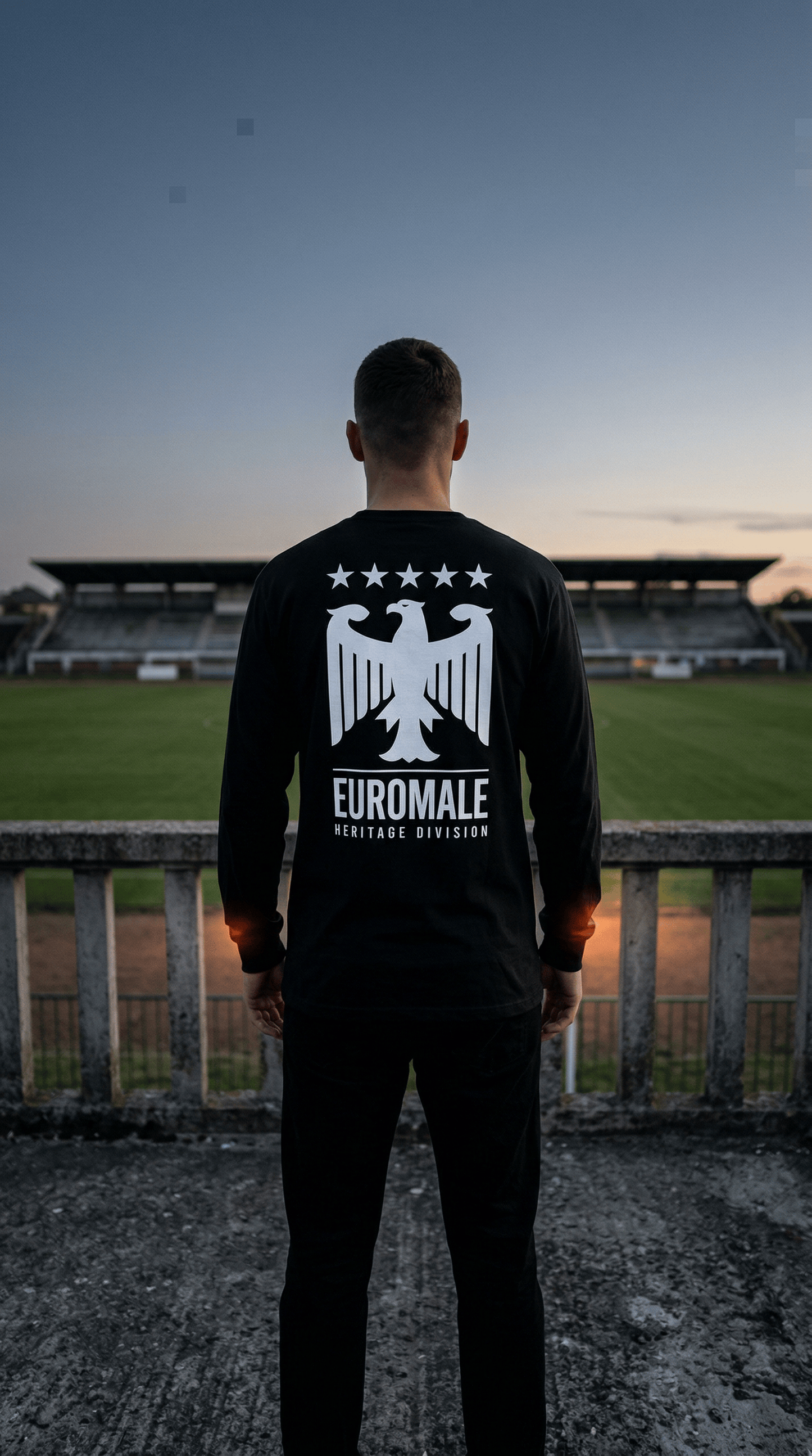 Printify Long-sleeve Euro Male Heritage Division Long Sleeve Tee
