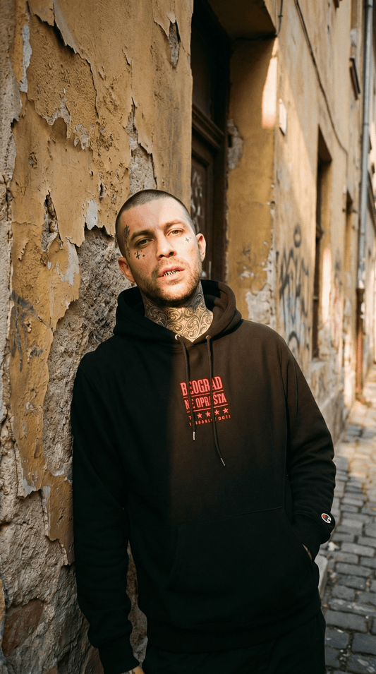 Printify Hoodie Black / S EuroMale Ode to Belgrade Ultra Hoodie