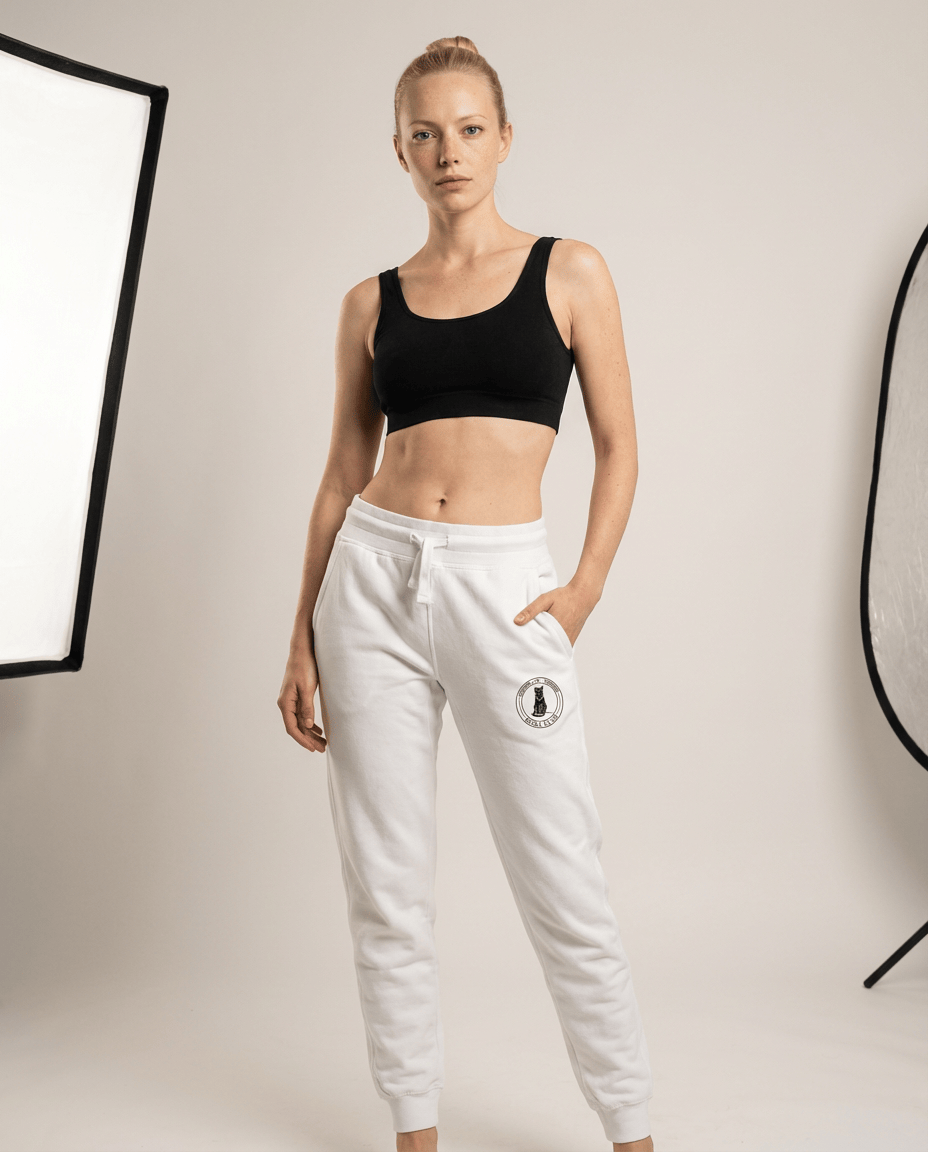Printify Trousers Rosa Club Cat Embroidered Sweatpants