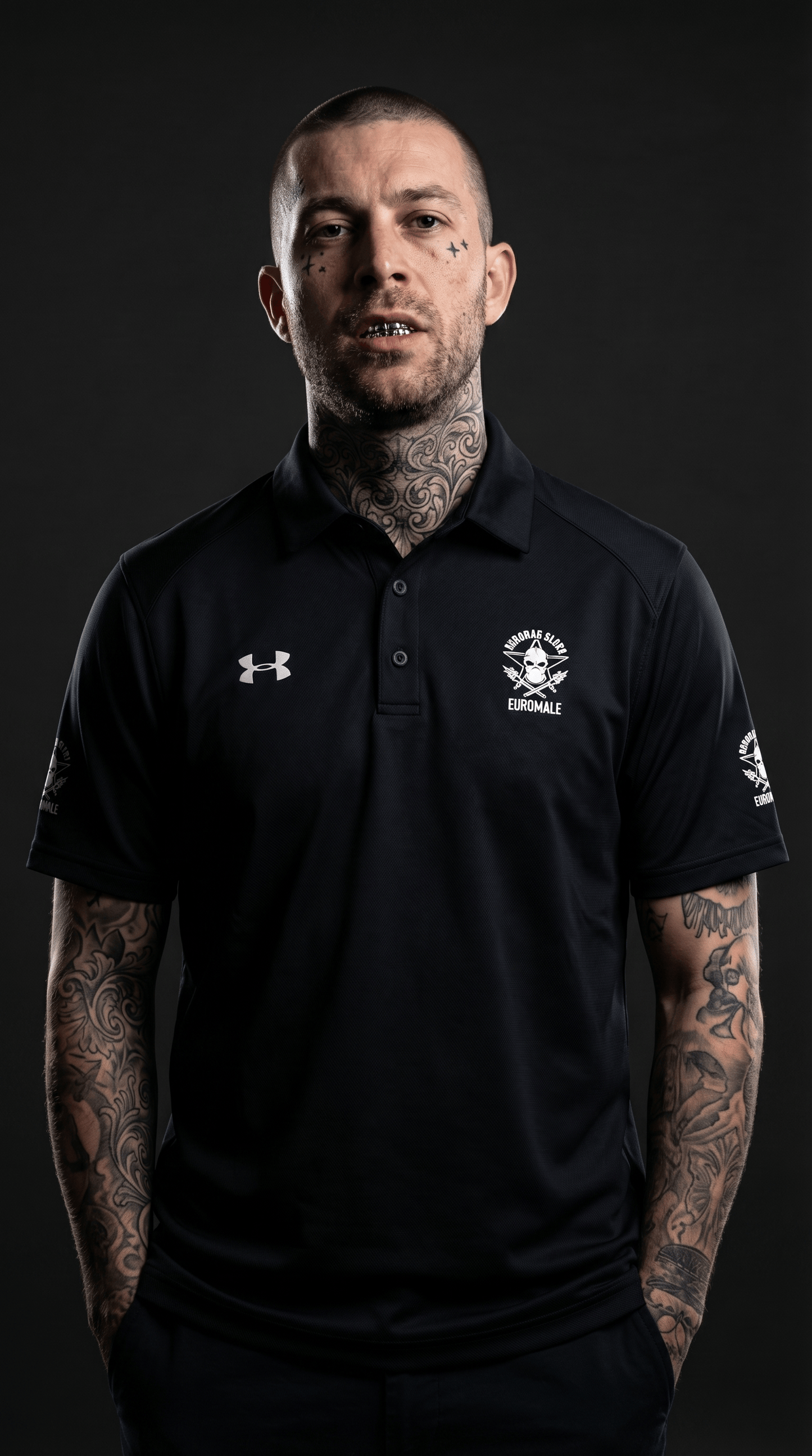 Printify T-Shirt S / Black EuroMale Under Armor Ultra male Polo