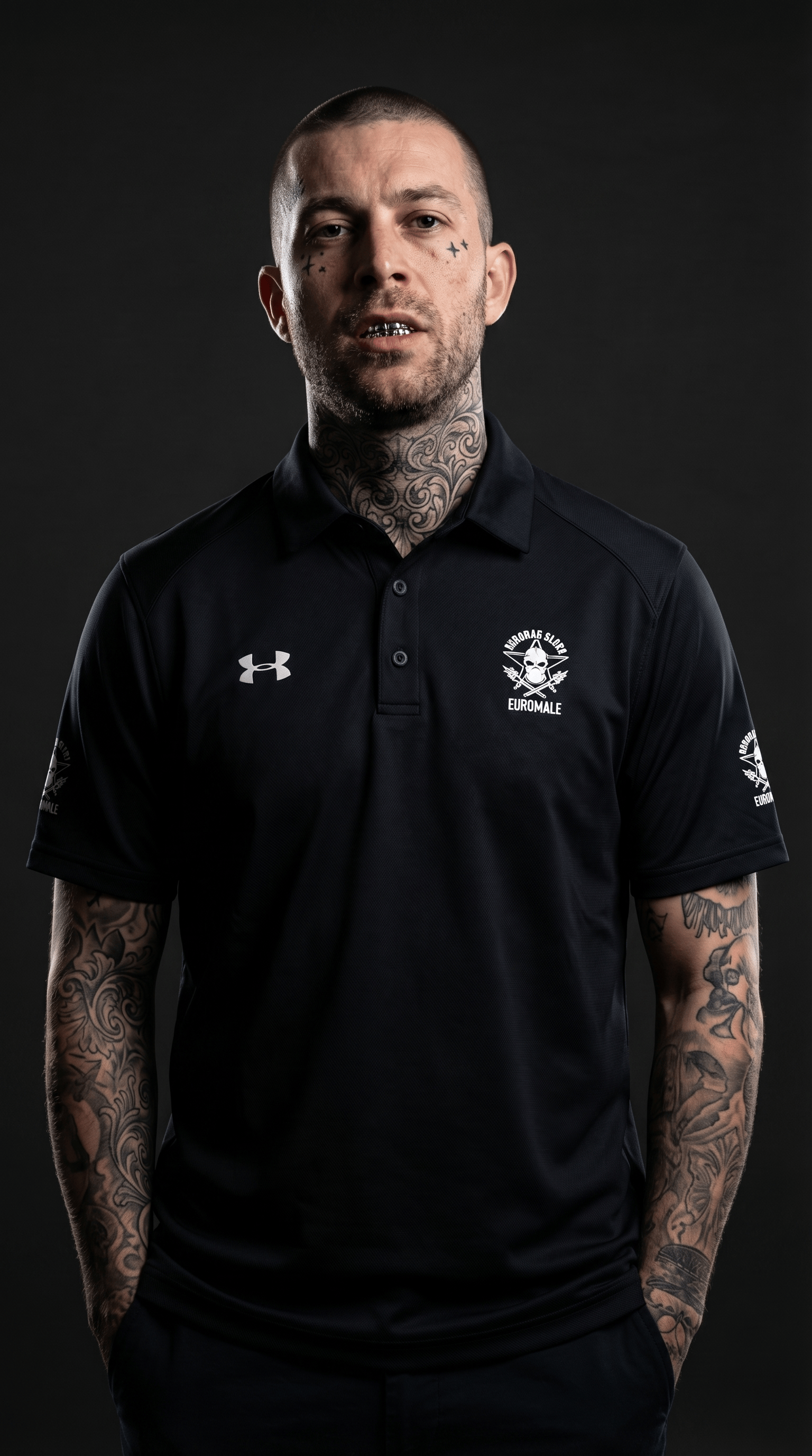 Printify T-Shirt S / Black EuroMale Under Armor Ultra male Polo