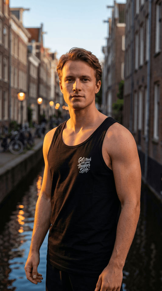 Printify Tank Top S / Black Euro Male - Tough Side Tank