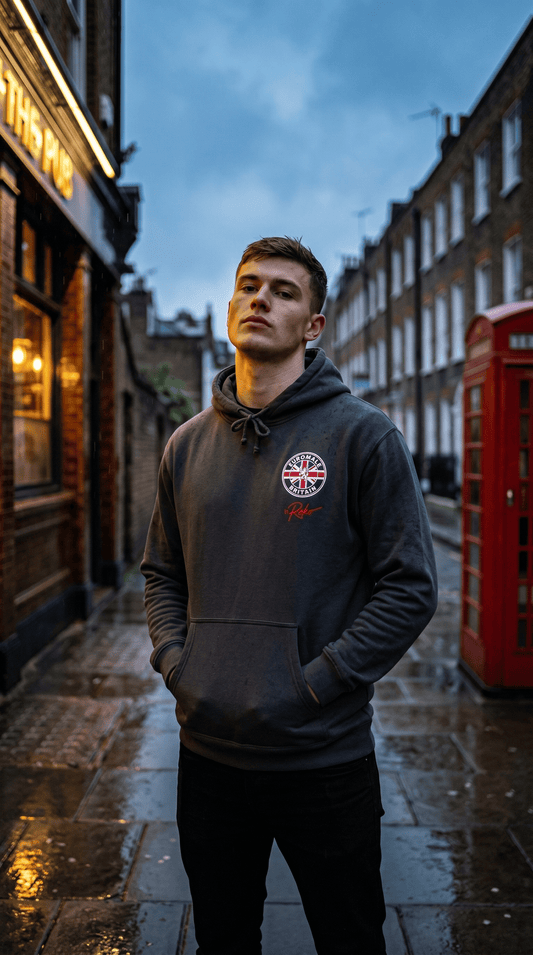 Printify Hoodie S / Charcoal Heather Euro Male Britian Pullover