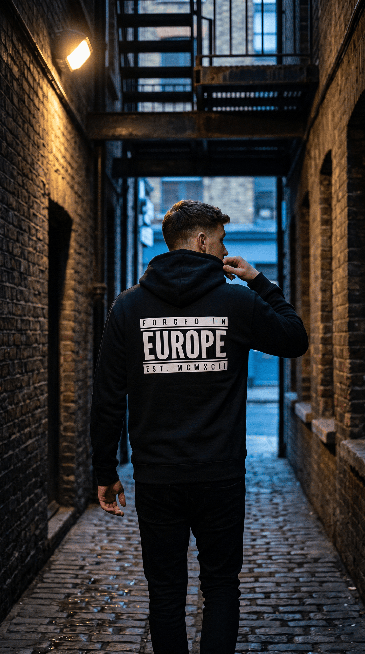 Printify Hoodie XS / Black Euro Male Britian Pullover