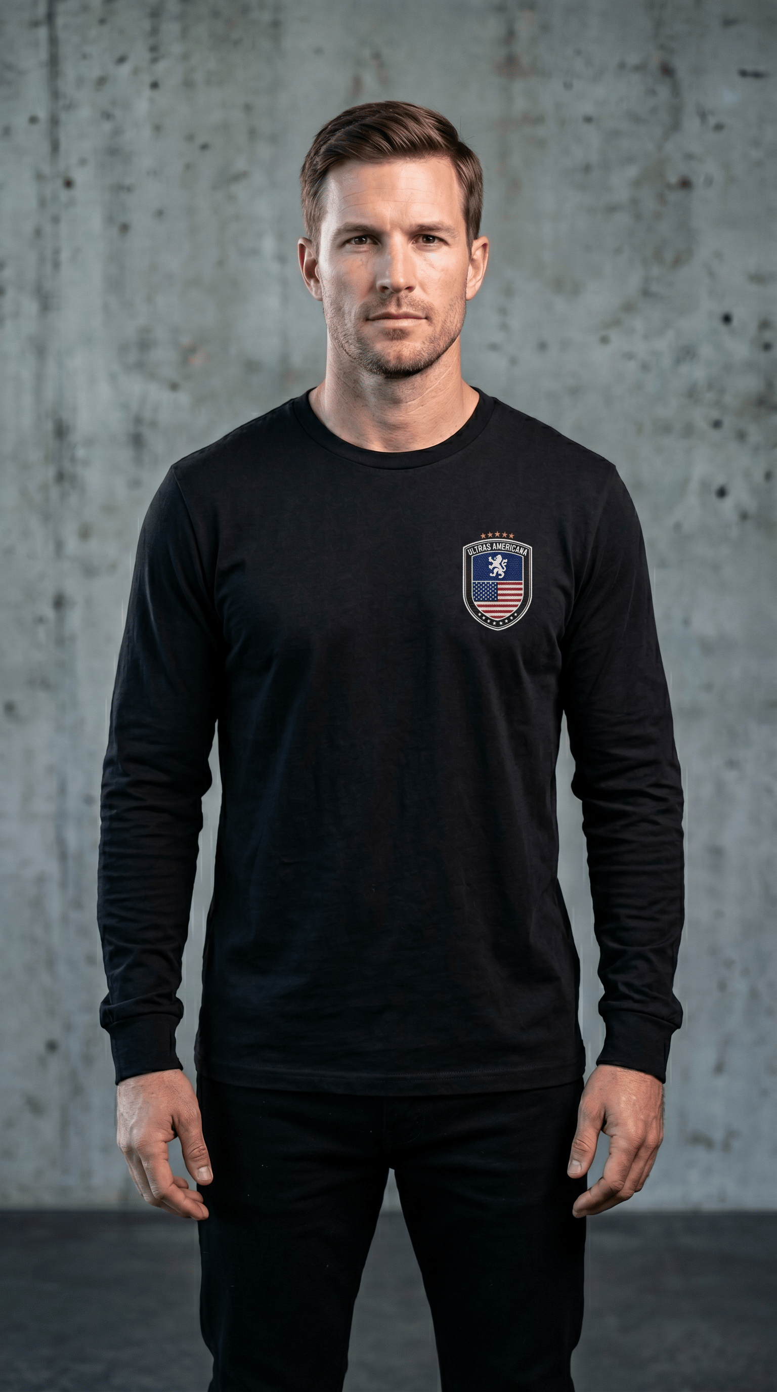 Printify Long-sleeve Black / S Euro Male - American Ultra - Long Sleeve