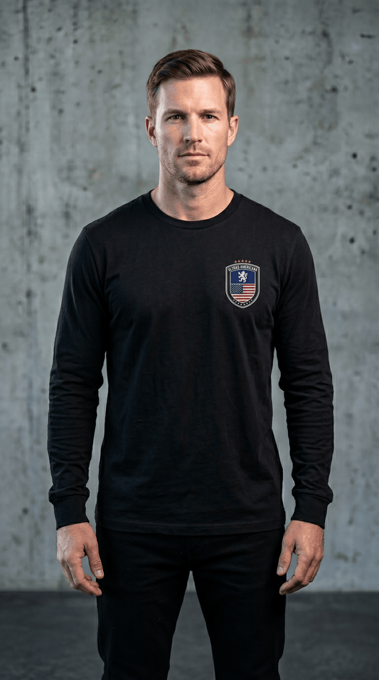 Printify Long-sleeve Black / S Euro Male - American Ultra - Long Sleeve