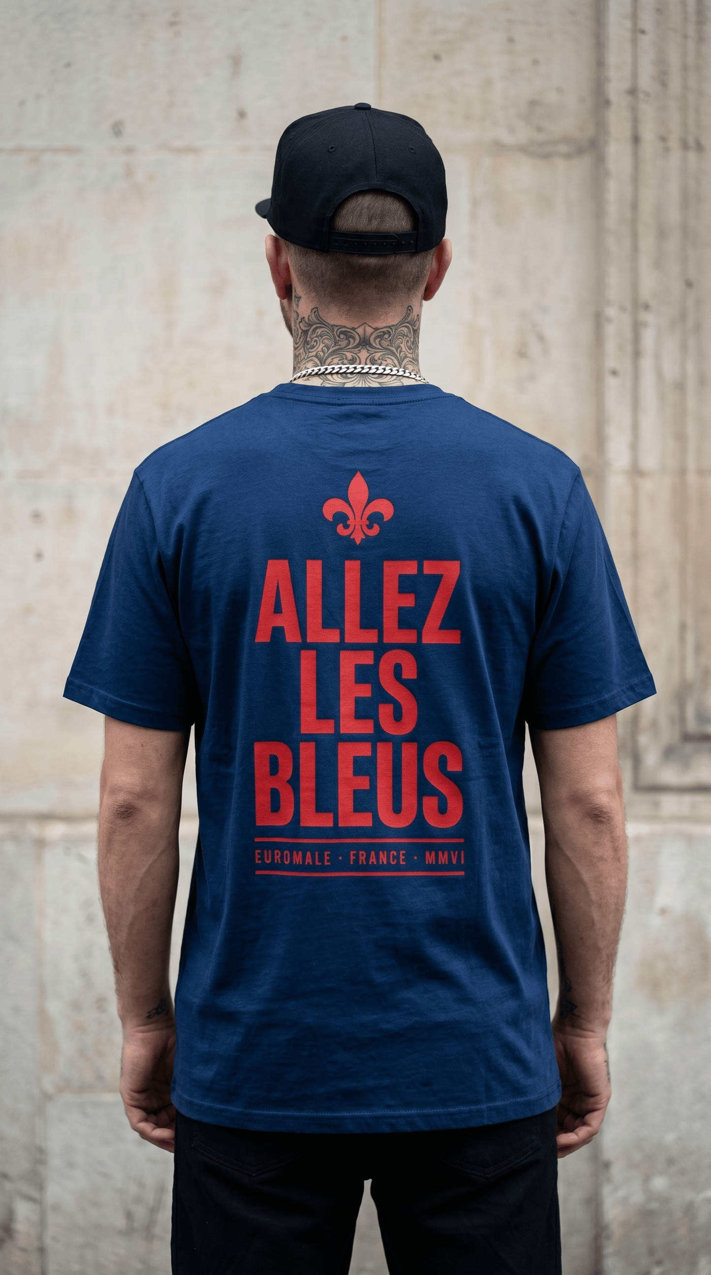 Printify T-Shirt Euro Male Allez Les Bleus Cotton Tee