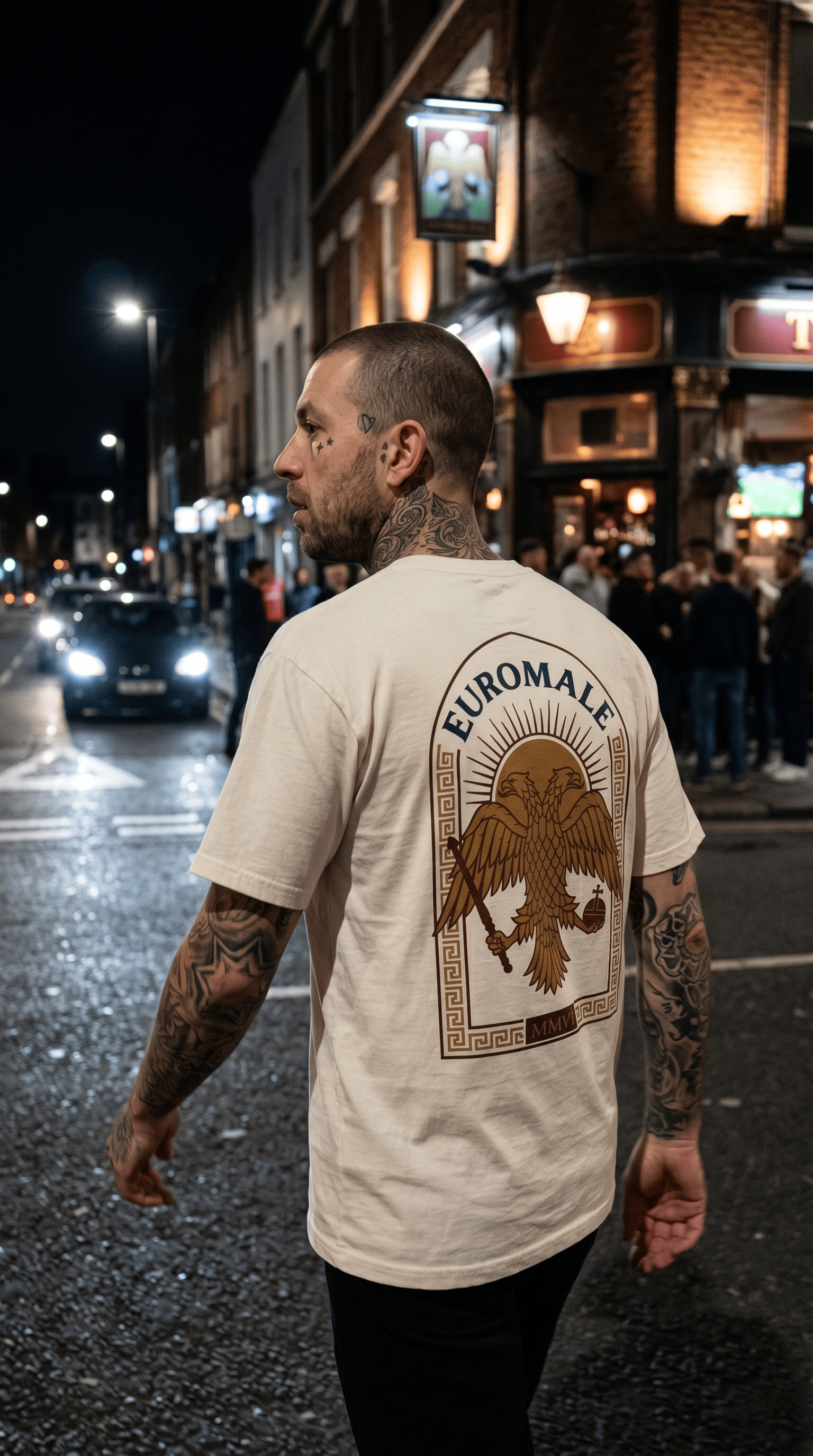 Printify T-Shirt Euro Male Byzantine Ivory Tee
